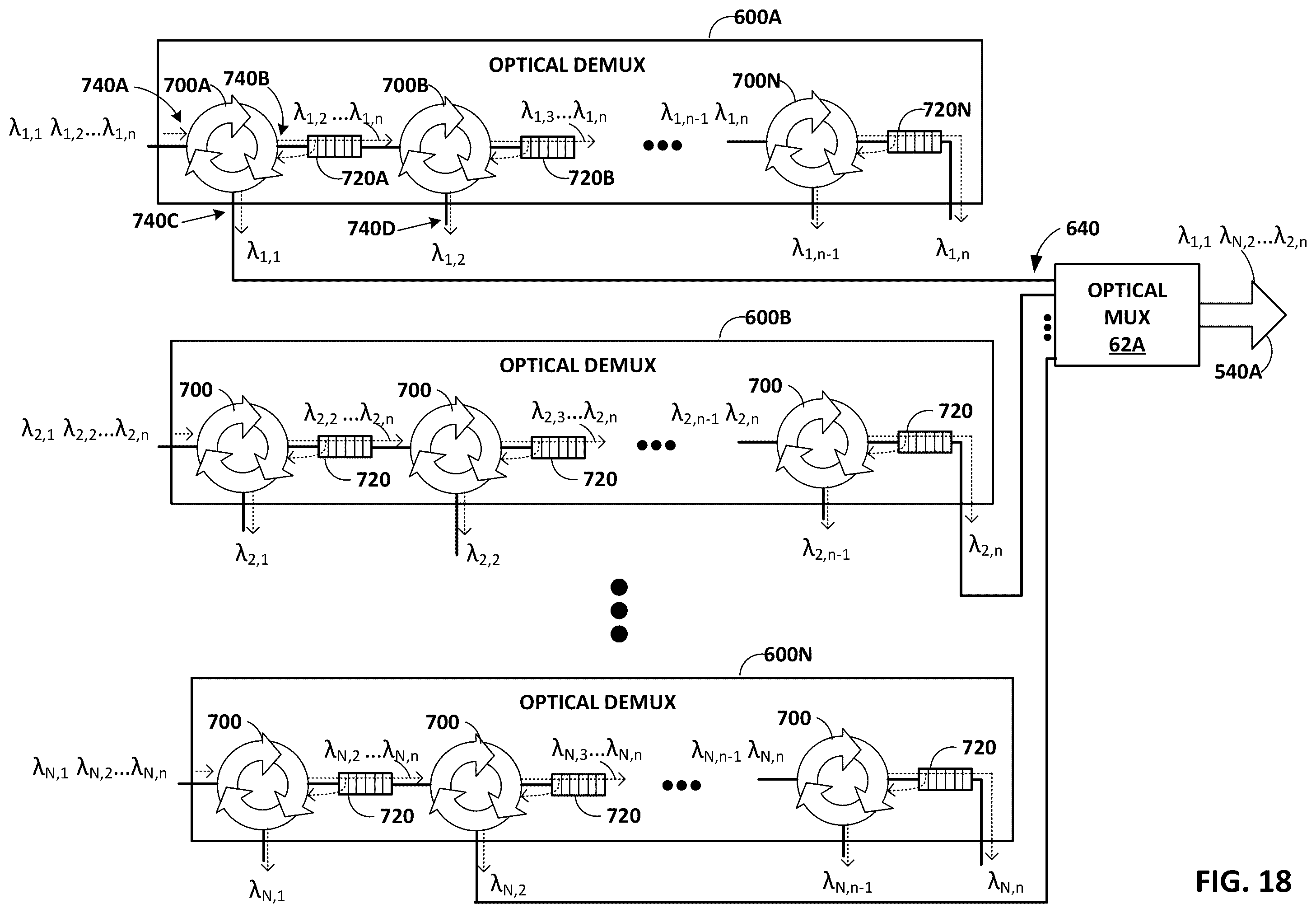 Patent US12120016 Figure 18 – Data center network with packet spraying