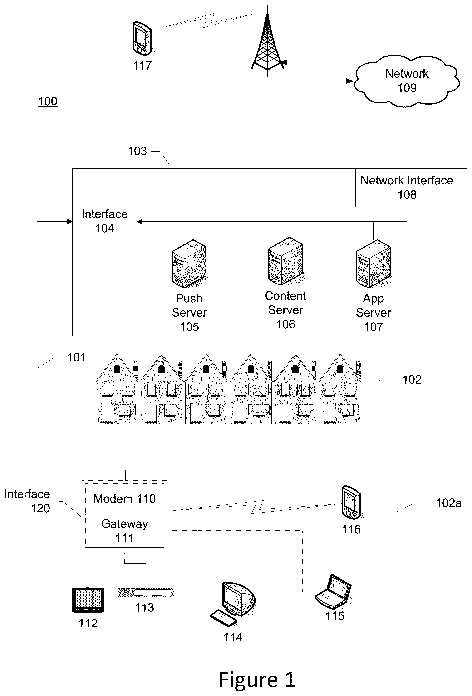 Patent US12120041 Figure 1 – Data network traffic management