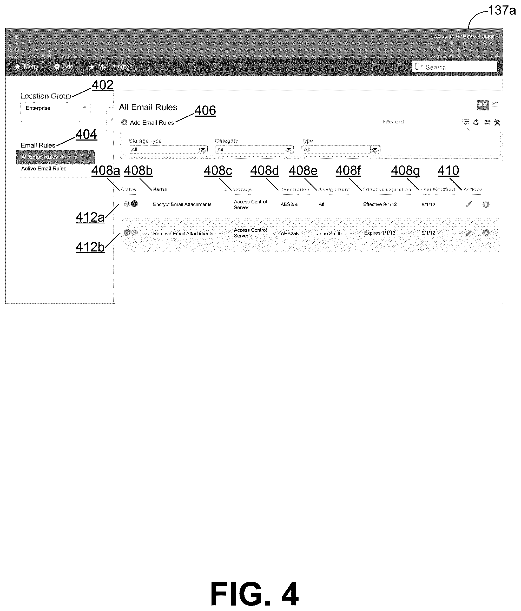 Patent US12120077 Figure 4 – Systems and methods for controlling email access