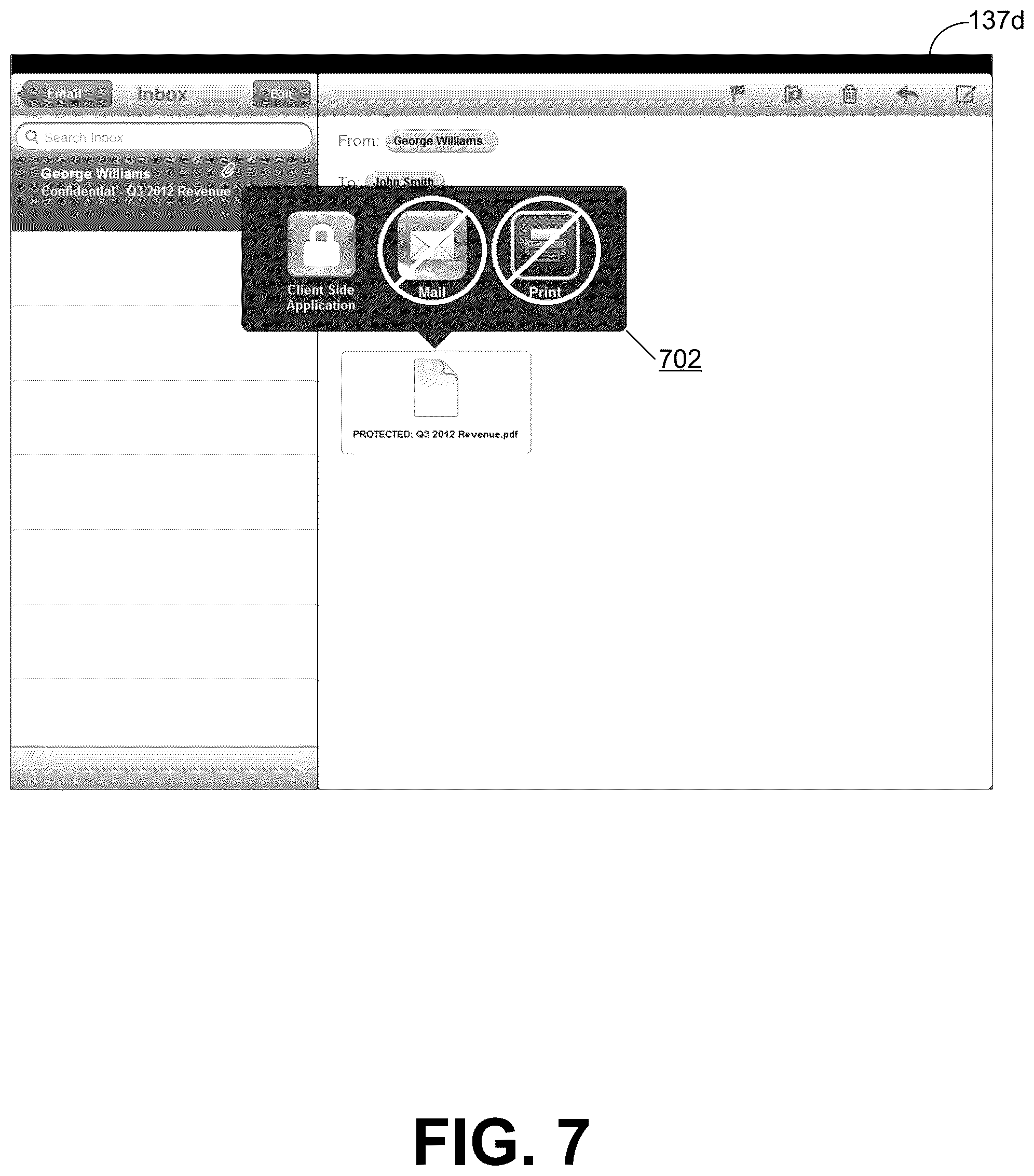 Patent US12120077 Figure 7 – Systems and methods for controlling email access