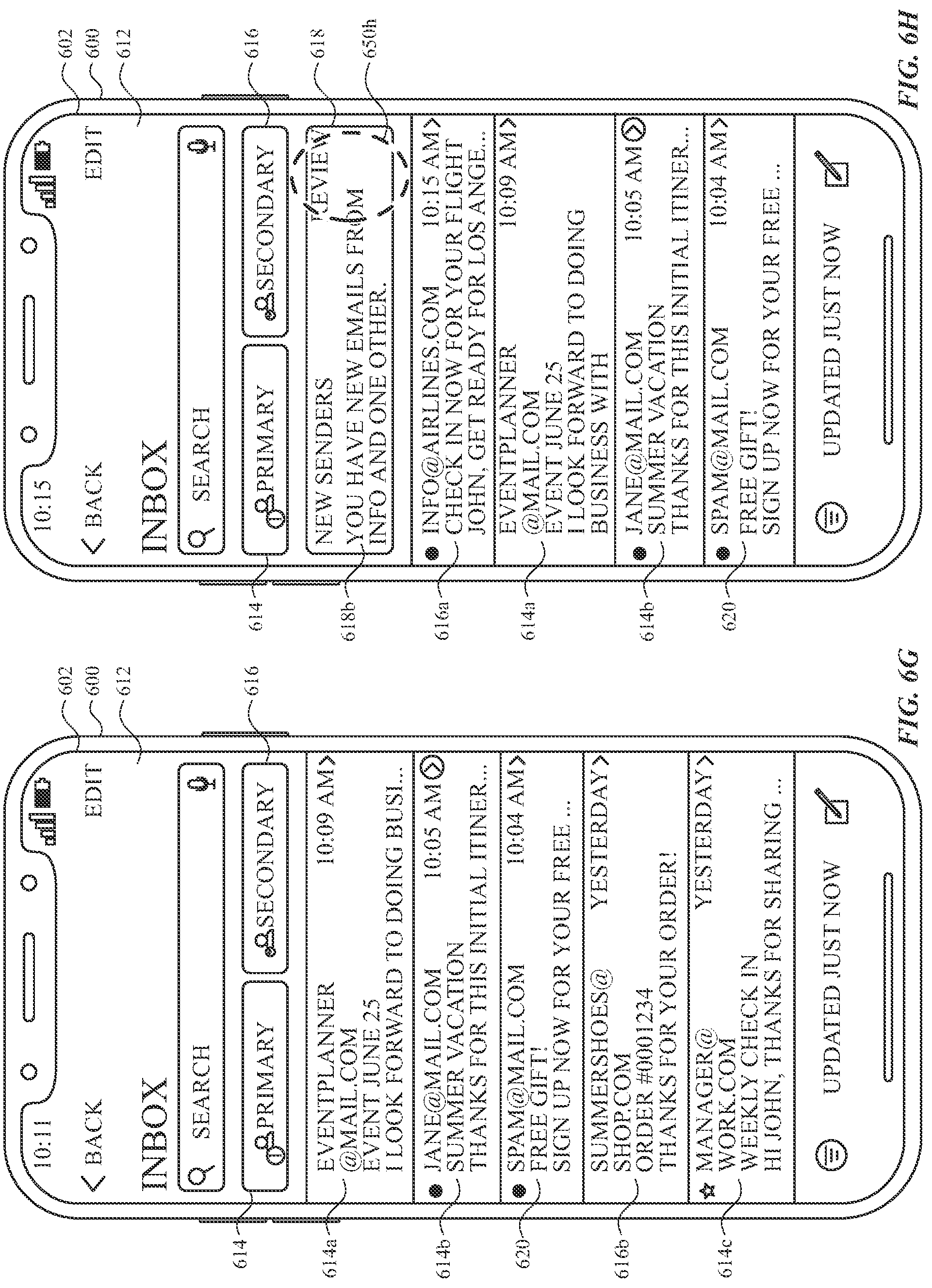 Patent US12120082 Figure 12 – User interfaces for managing messages