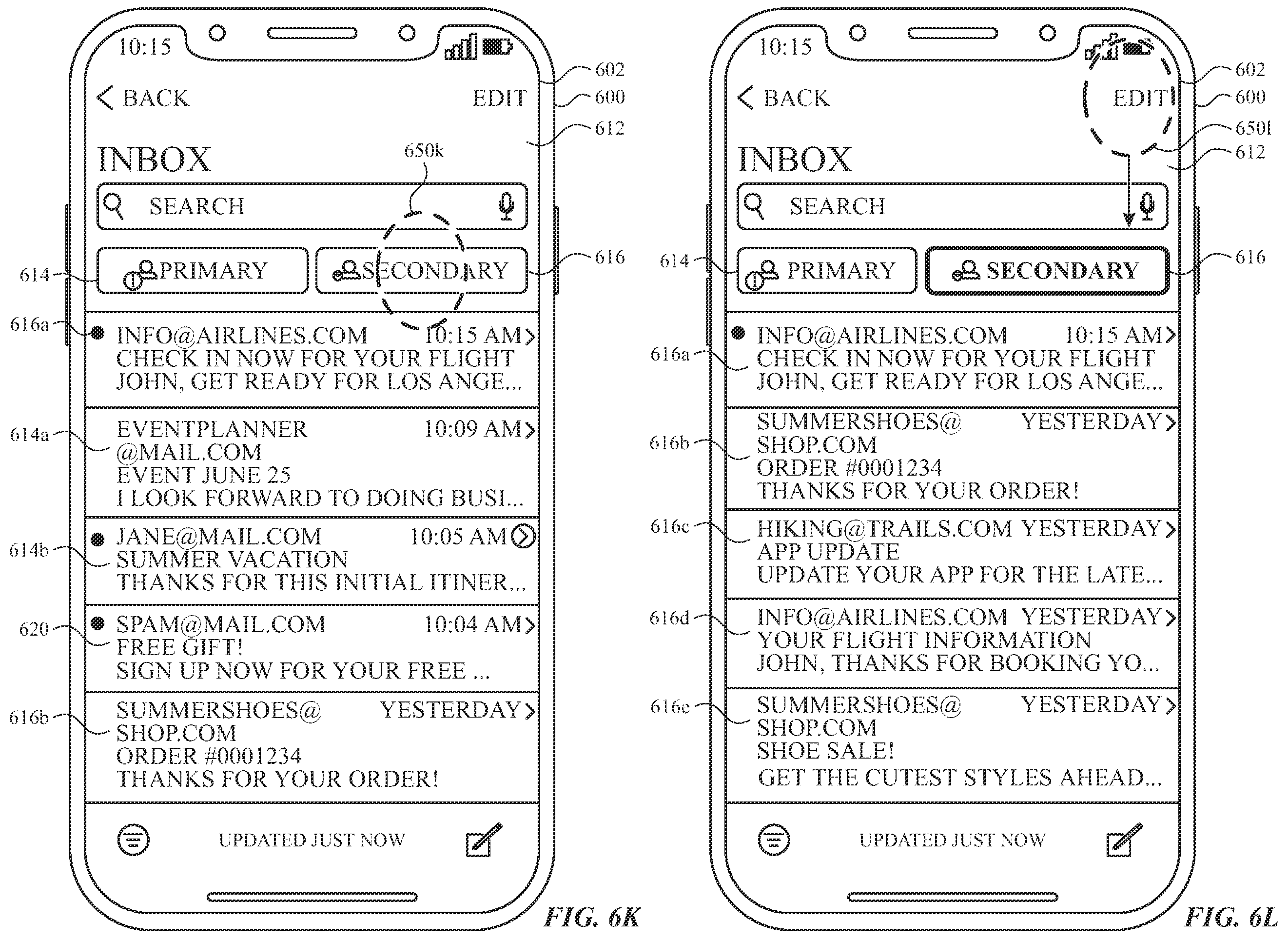 Patent US12120082 Figure 14 – User interfaces for managing messages