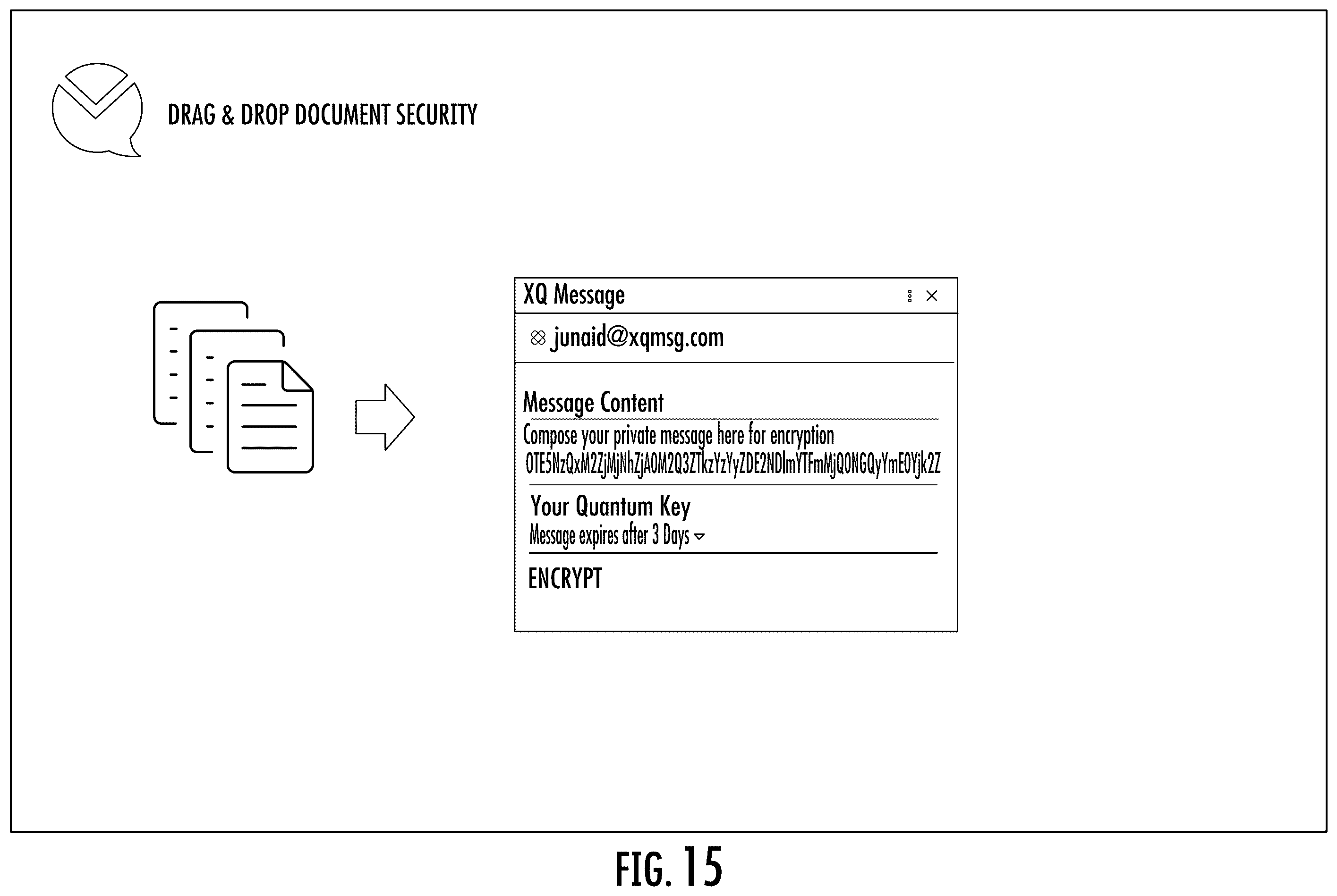 Patent US12120098 Figure 12 – Encrypting e-mail and other digital data using quantum random number generator