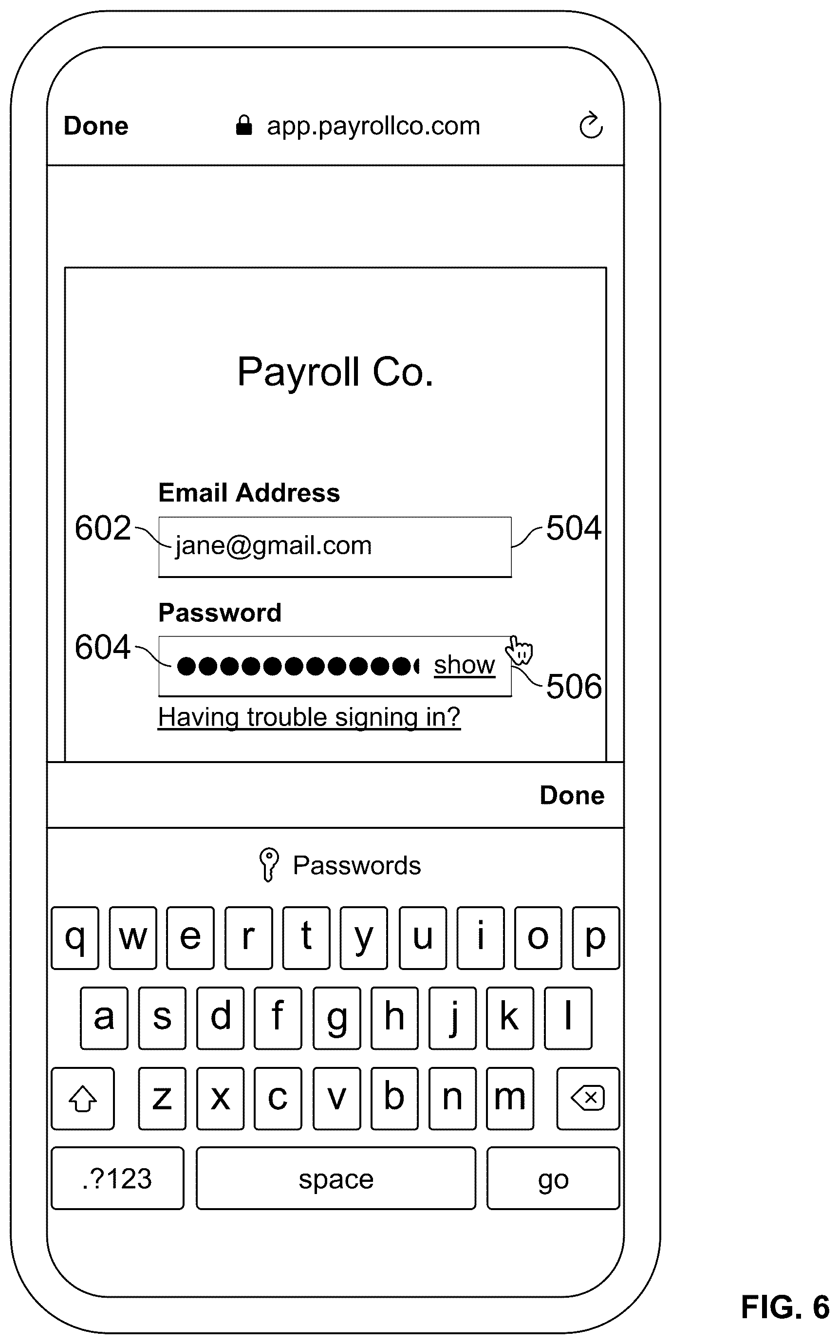 Patent US12120118 Figure 6 – Securely communicating data between an application associated with an entity and a third-party system