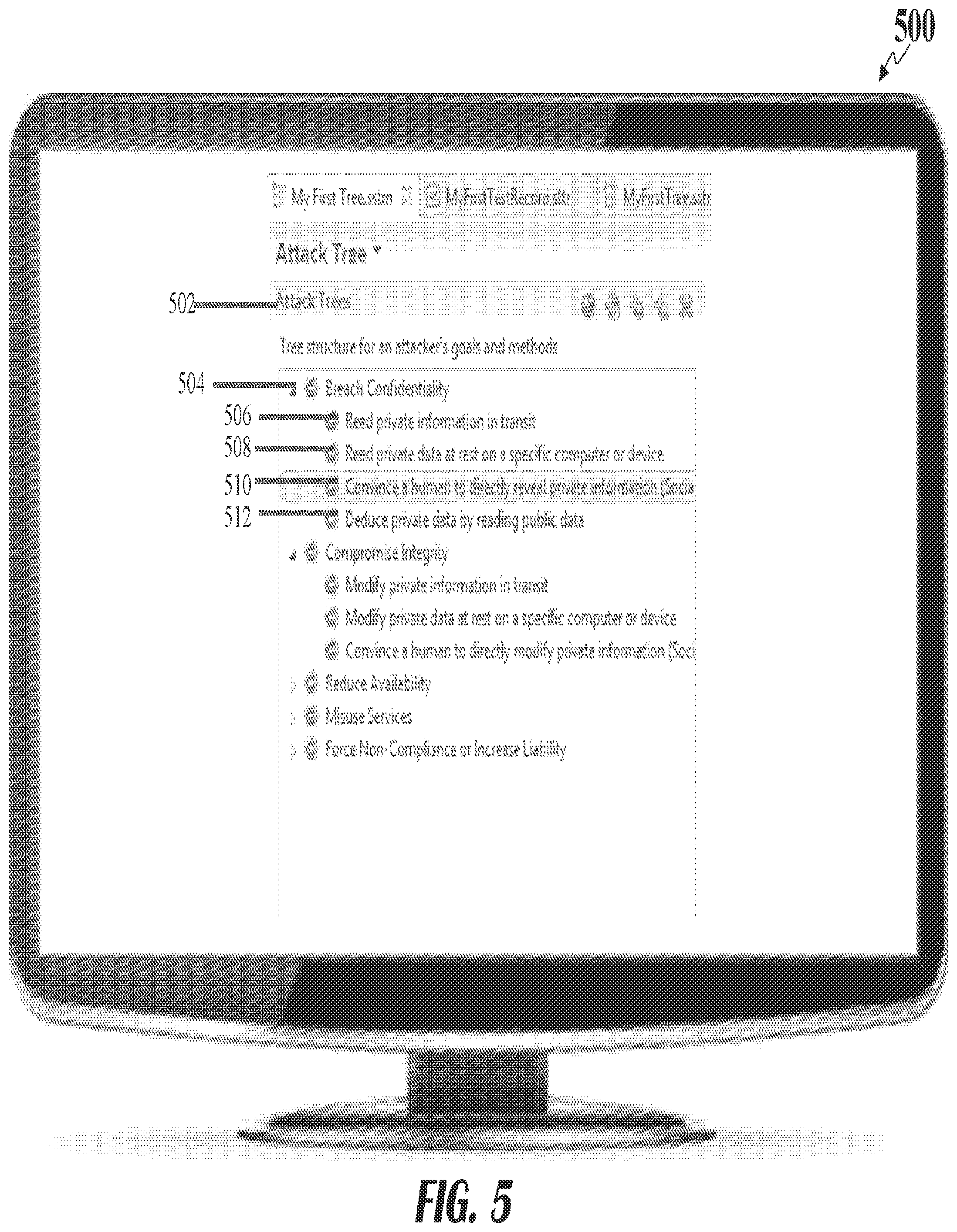 Patent US12120146 Figure 5 – Systems and methods for applying attack tree models and physics-based models for detecting cyber-physical threats