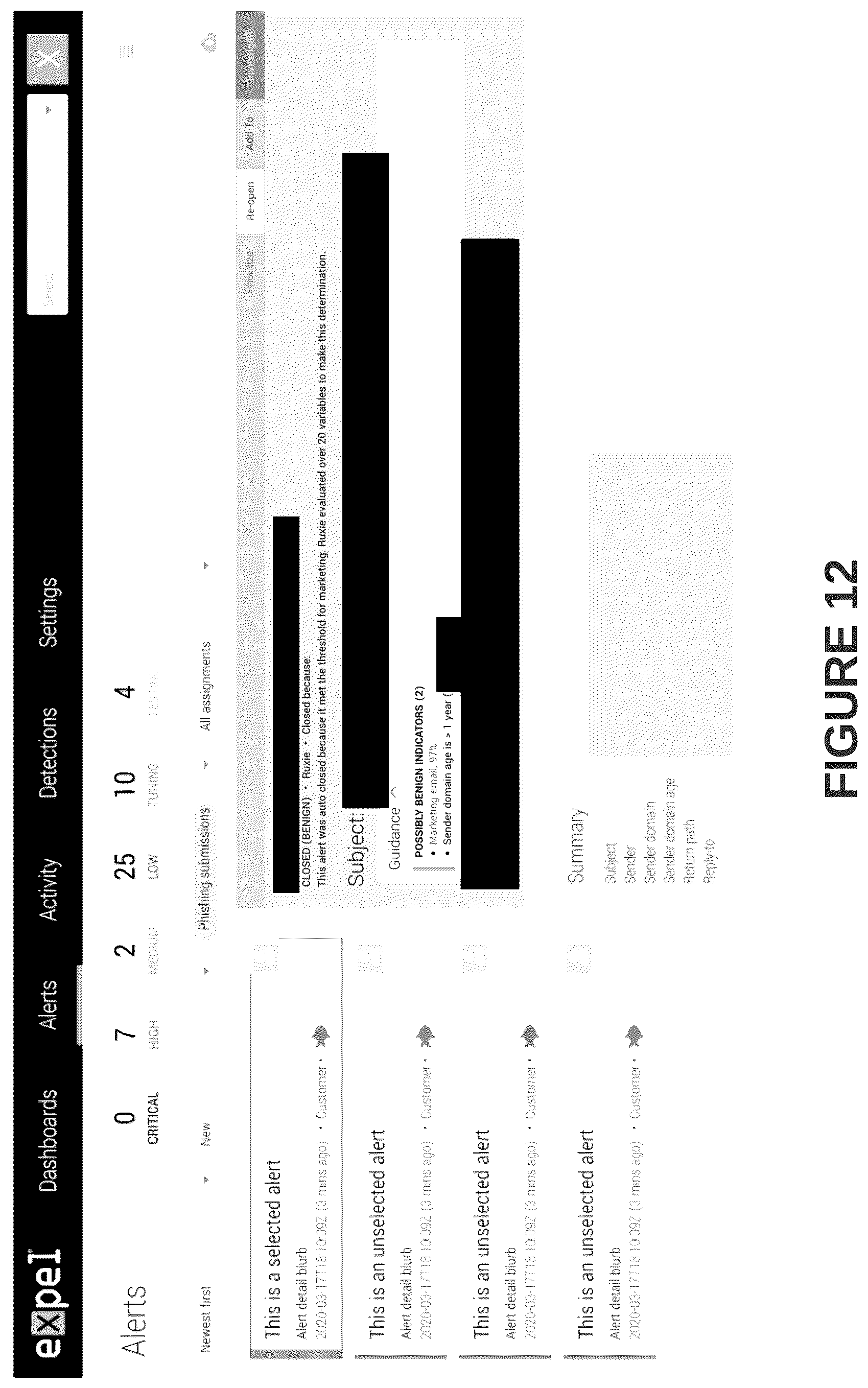Patent US12120147 Figure 12 – Systems and methods for intelligent identification and automated disposal of non-malicious electronic communications