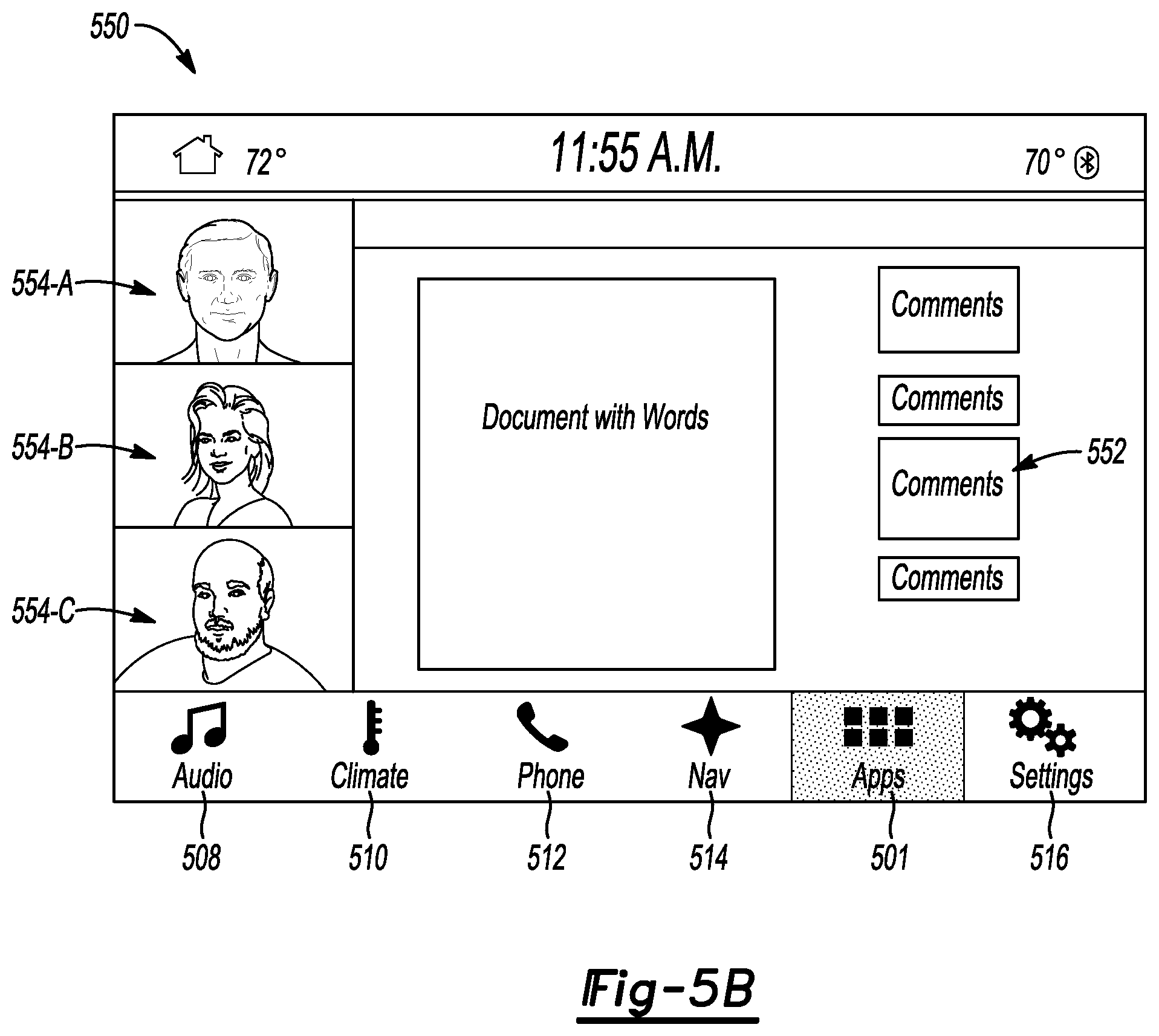 Patent US12120159 Figure 5 – Methods and systems to customize a vehicle computing system based on an electronic calendar