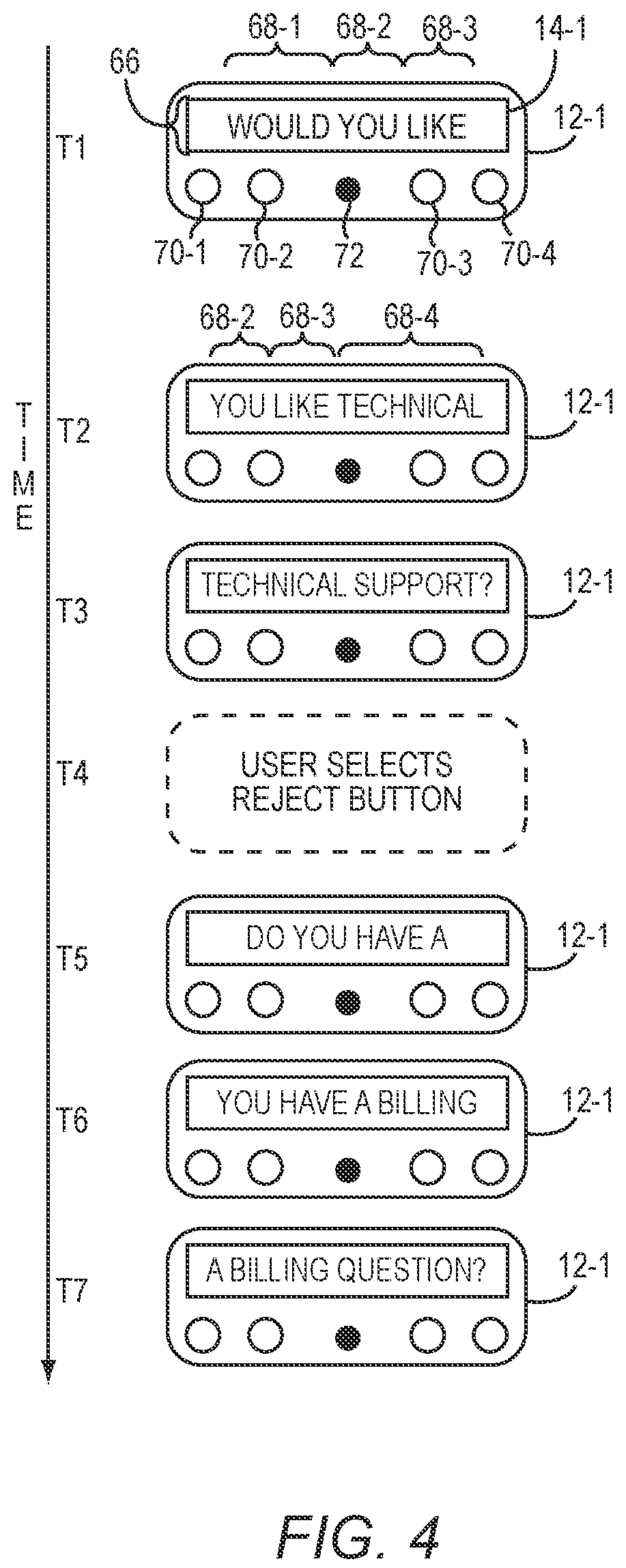 Patent US12120187 Figure 4 – Interactive contact center menu traversal via text stream interaction