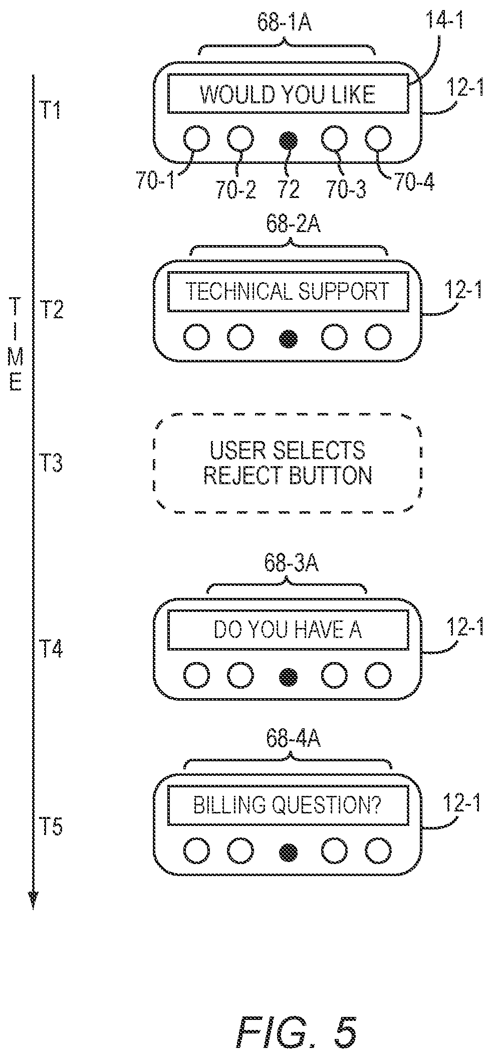 Patent US12120187 Figure 5 – Interactive contact center menu traversal via text stream interaction