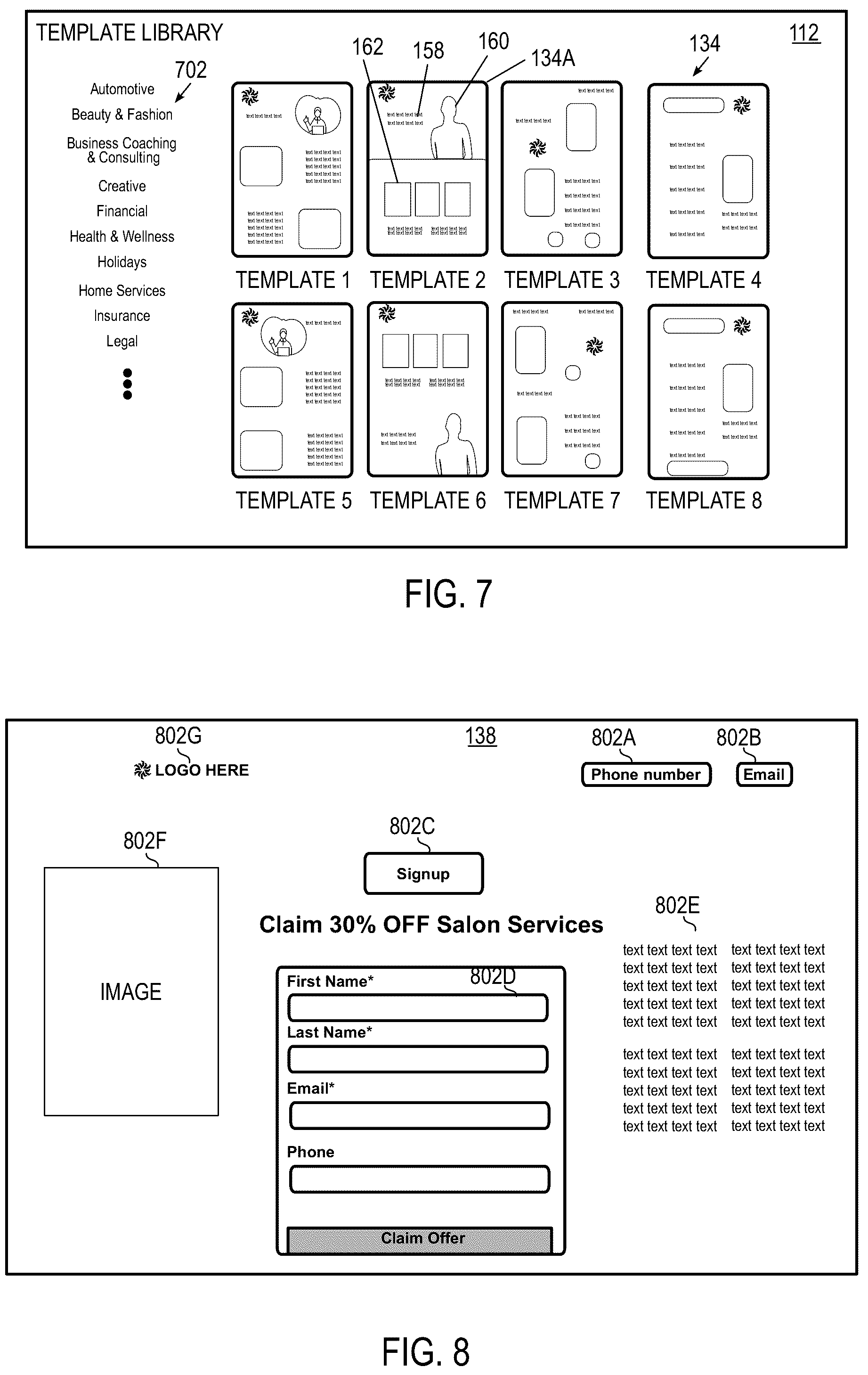 Patent US12120190 Figure 7 – Systems and methods for building funnel websites using artificial intelligence in a tiered software framework