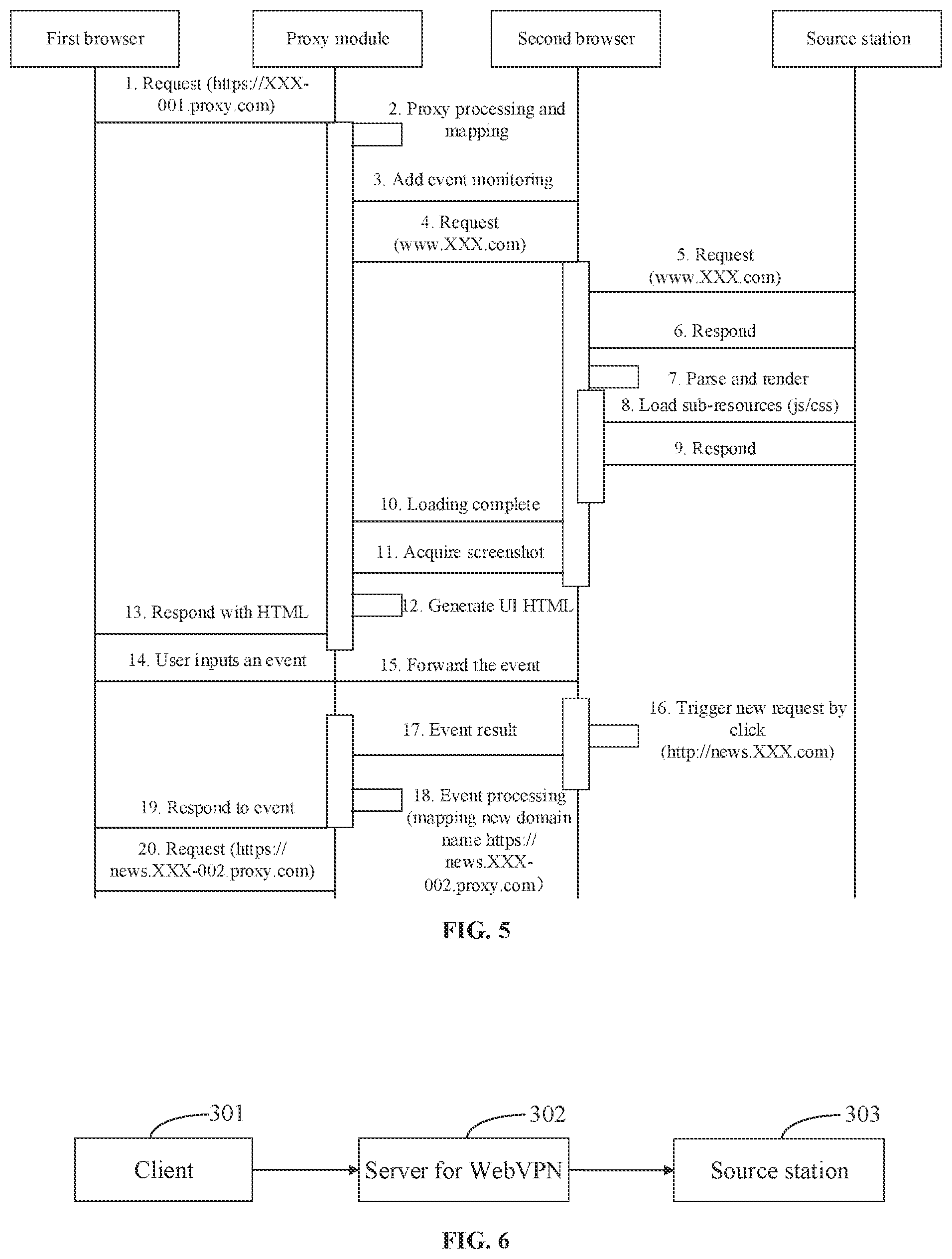 Patent US12120195 Figure 4 – Resource acquisition method, WebVPN proxy server, system, and server