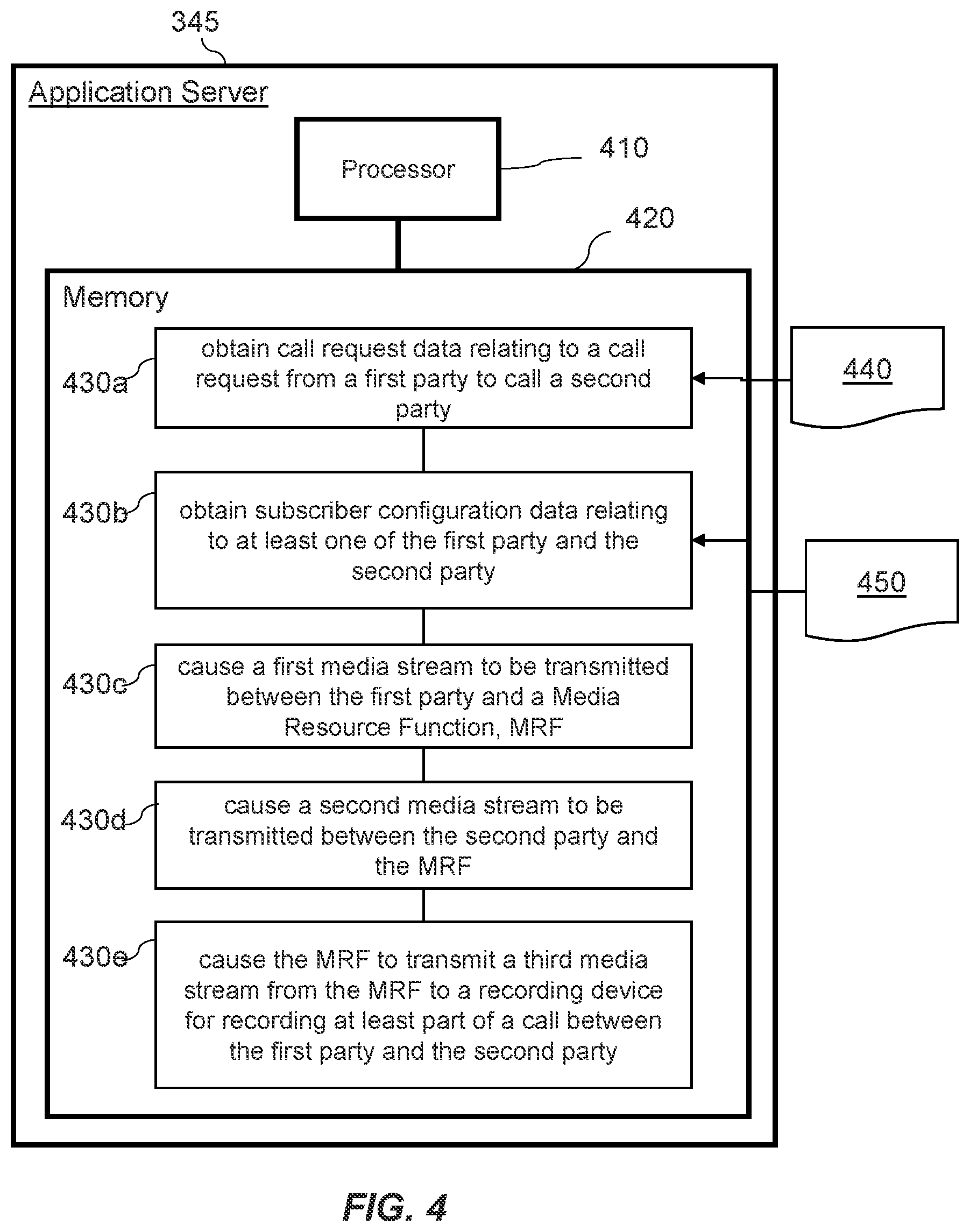 Patent US12120264 Figure 4 – Communications recording