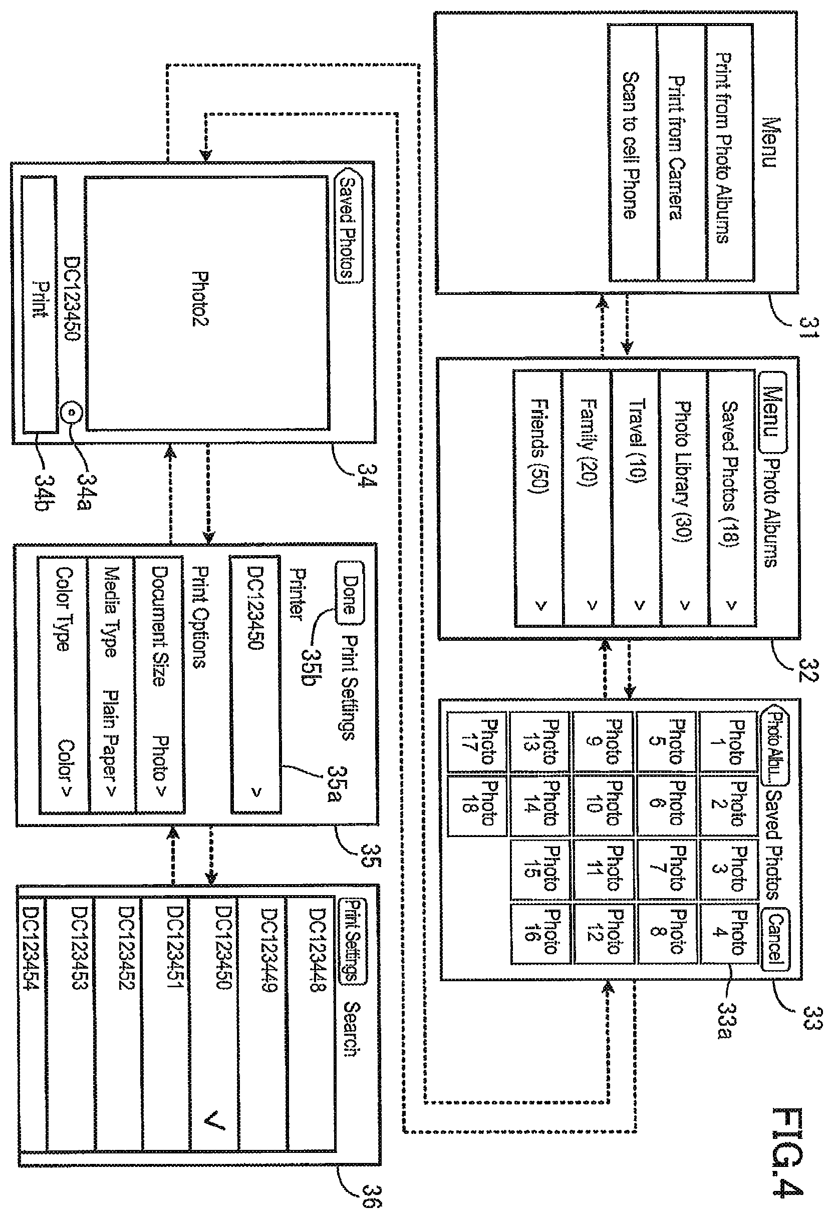 Patent US12120277 Figure 4 – Display of two functions of device used with data processing apparatus