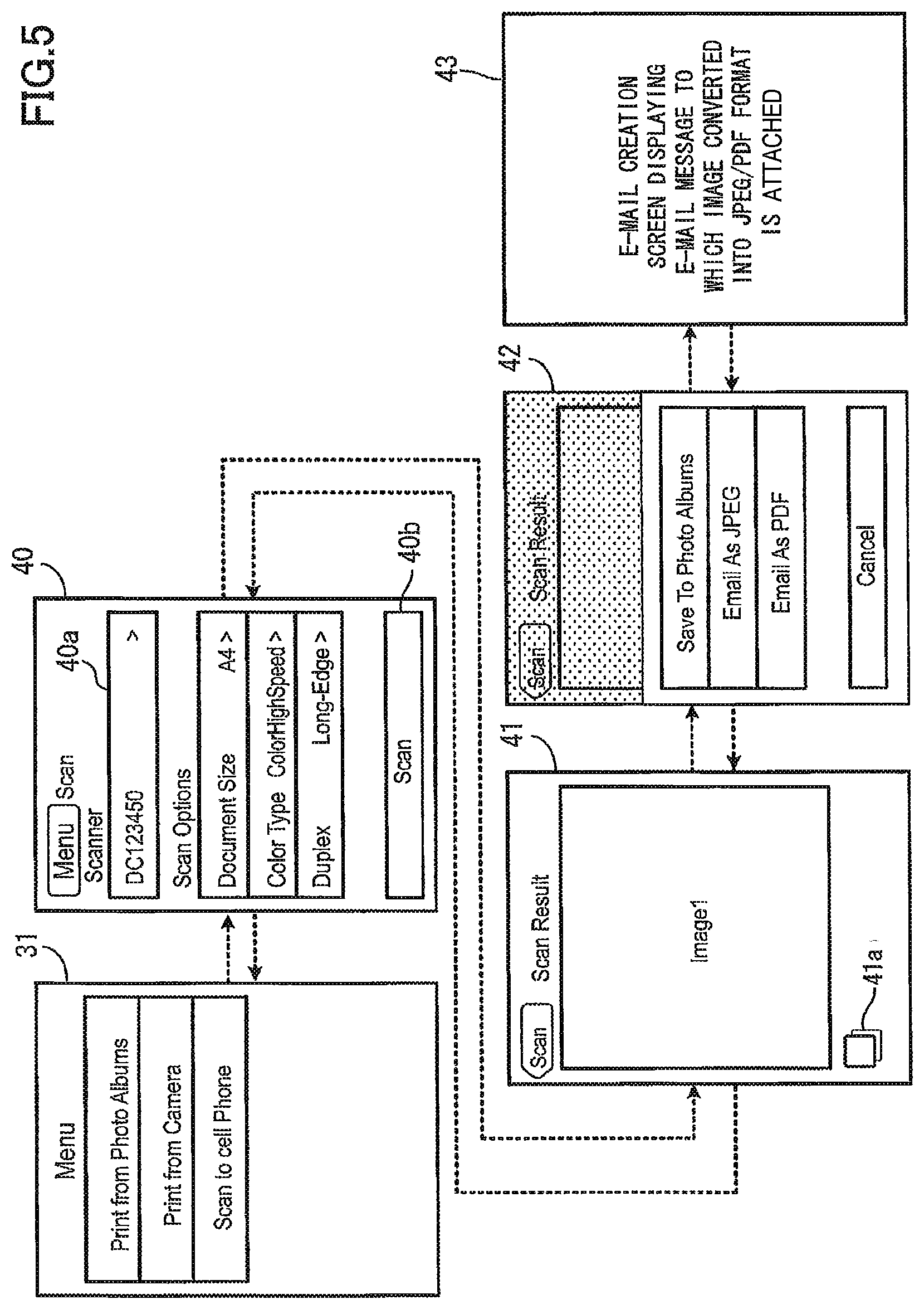 Patent US12120277 Figure 5 – Display of two functions of device used with data processing apparatus