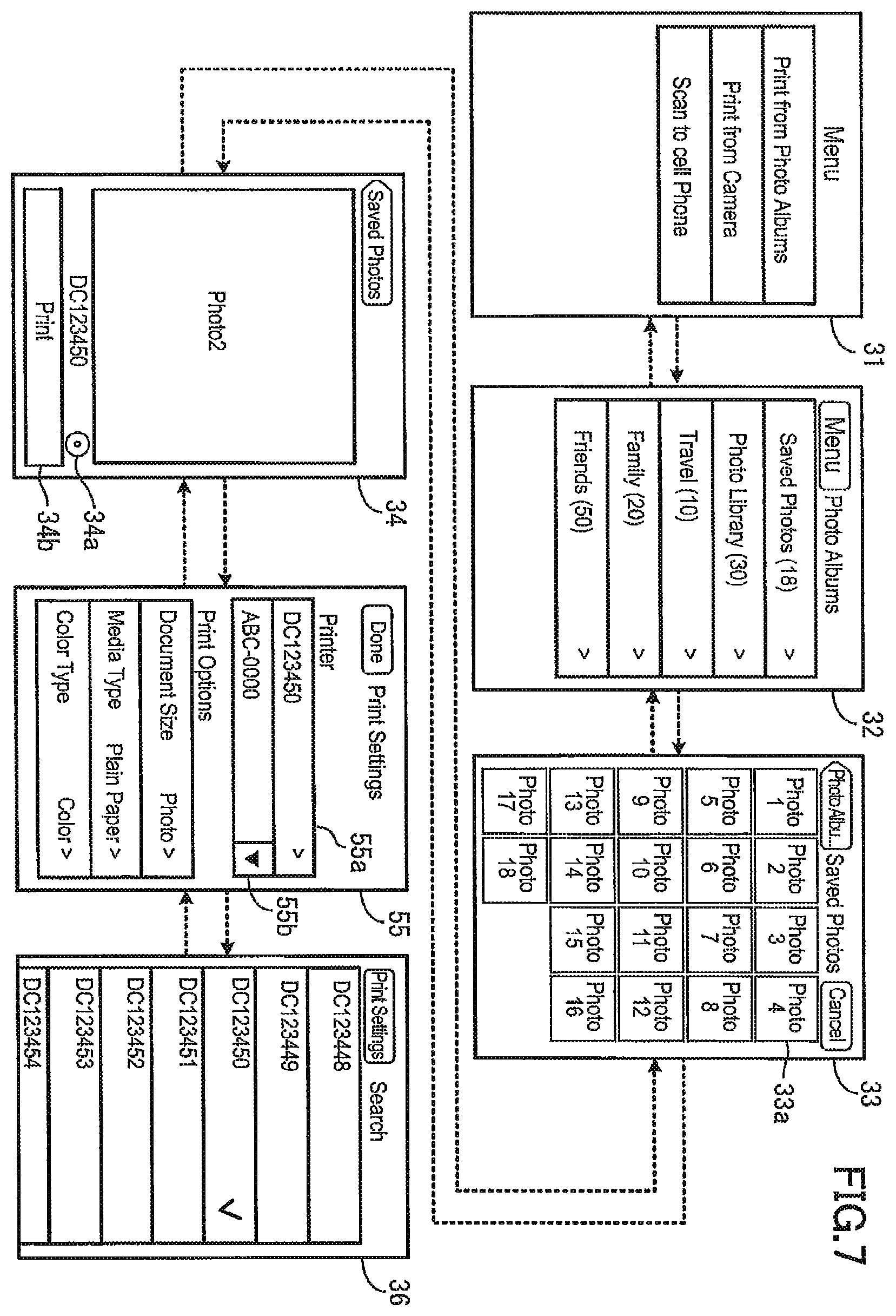 Patent US12120277 Figure 7 – Display of two functions of device used with data processing apparatus