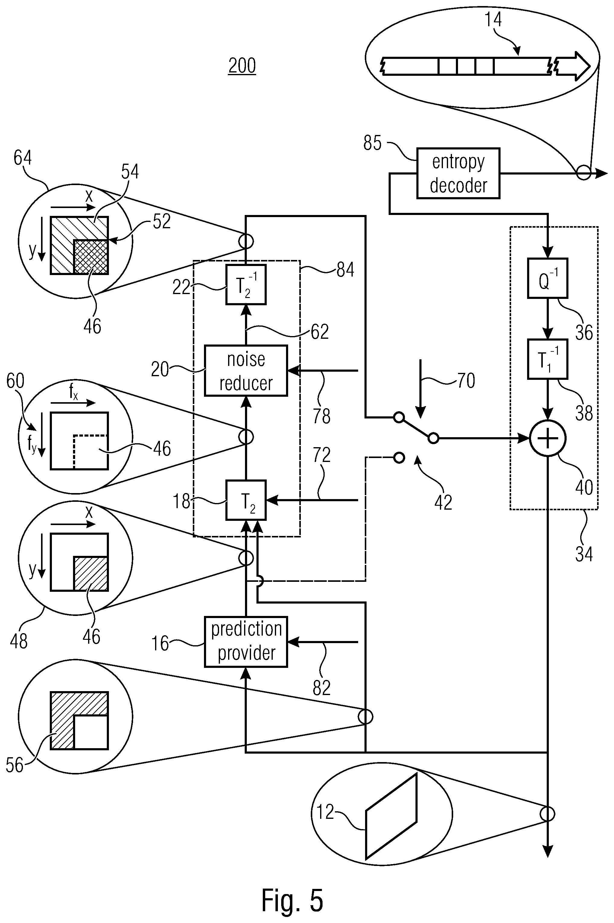 Patent US12120321 Figure 5 – Refined block-based predictive coding and decoding of a picture
