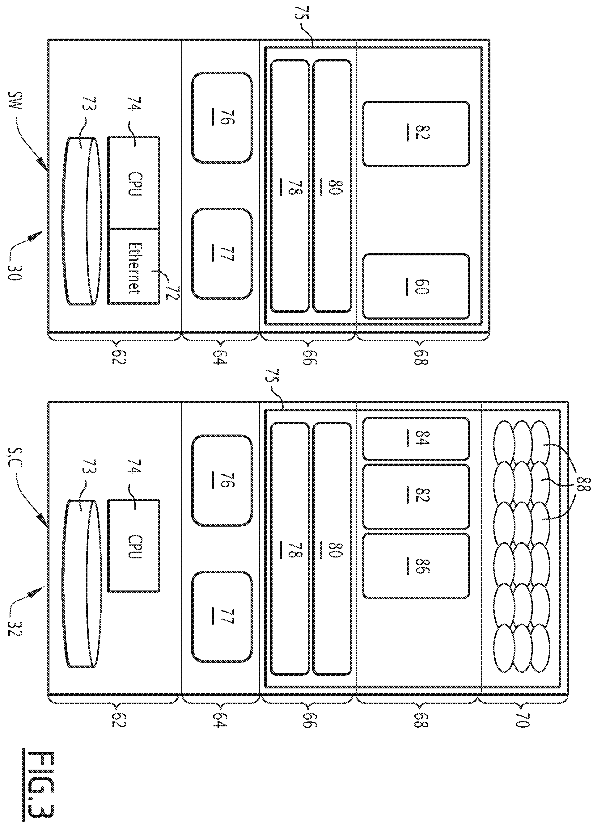 Patent US12120361 Figure 3 – Multimedia server intended to be installed on board an aircraft, electronic entertainment system comprising such a server, method for configuring software of such a server and associated computer program
