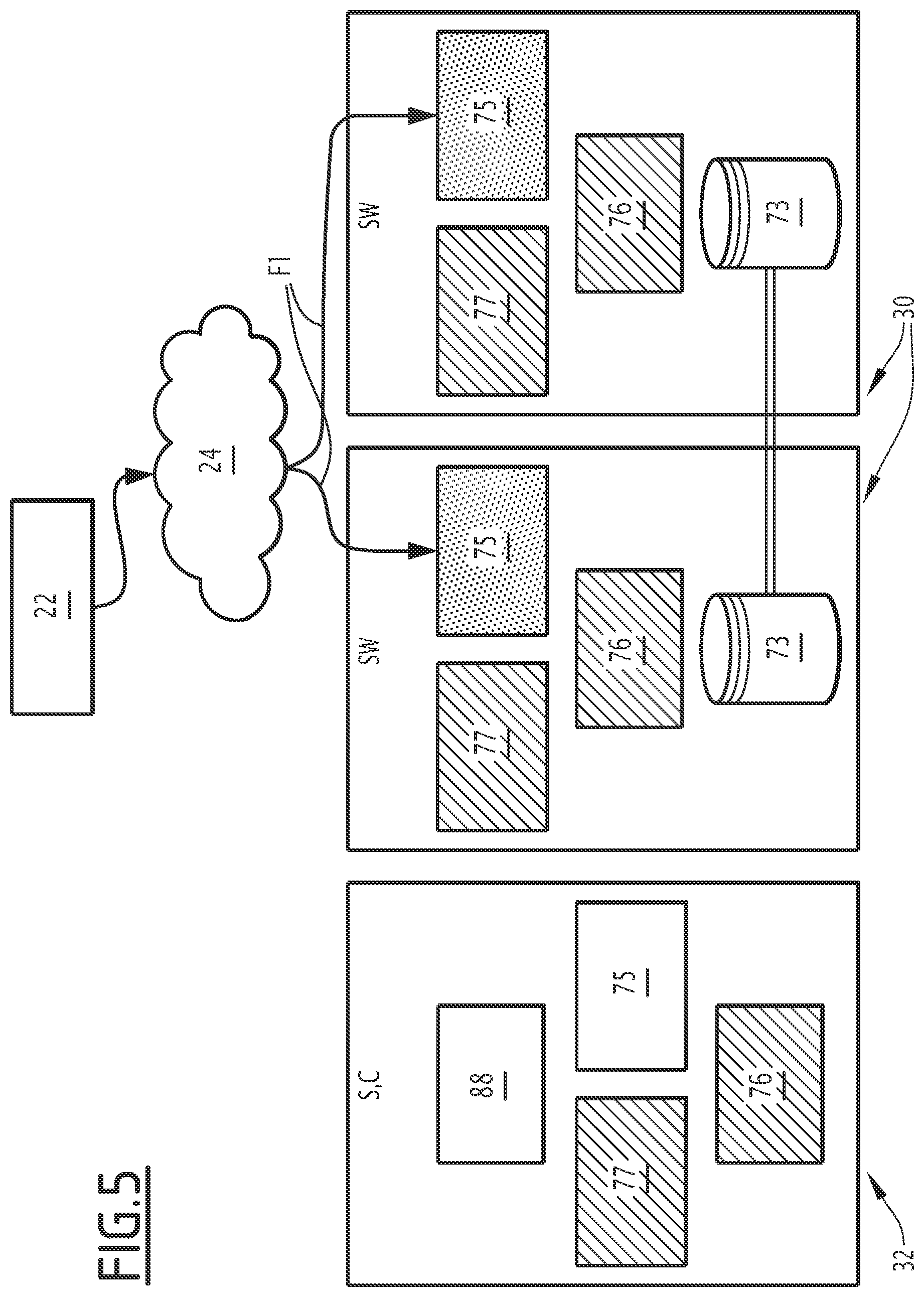 Patent US12120361 Figure 5 – Multimedia server intended to be installed on board an aircraft, electronic entertainment system comprising such a server, method for configuring software of such a server and associated computer program