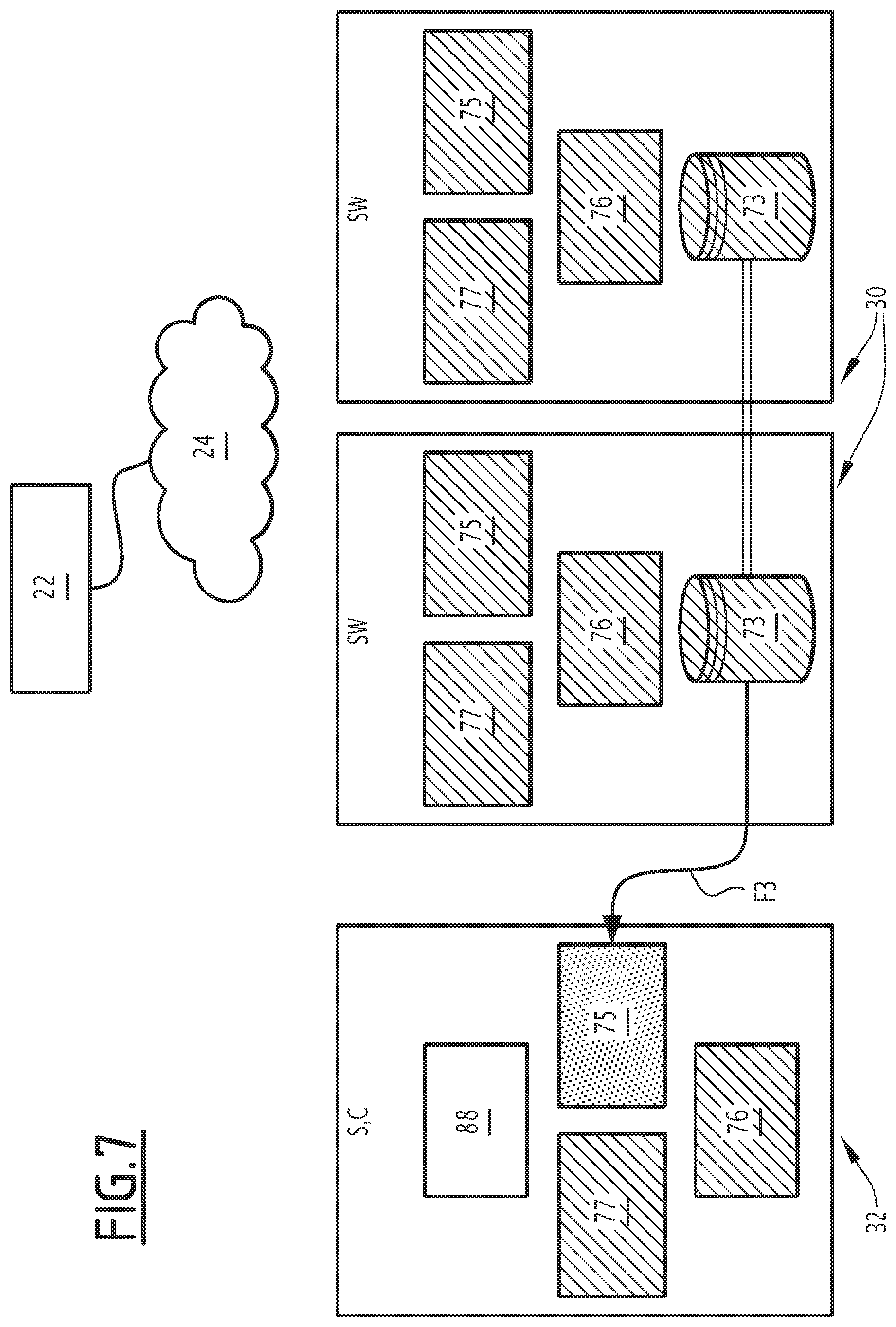Patent US12120361 Figure 7 – Multimedia server intended to be installed on board an aircraft, electronic entertainment system comprising such a server, method for configuring software of such a server and associated computer program