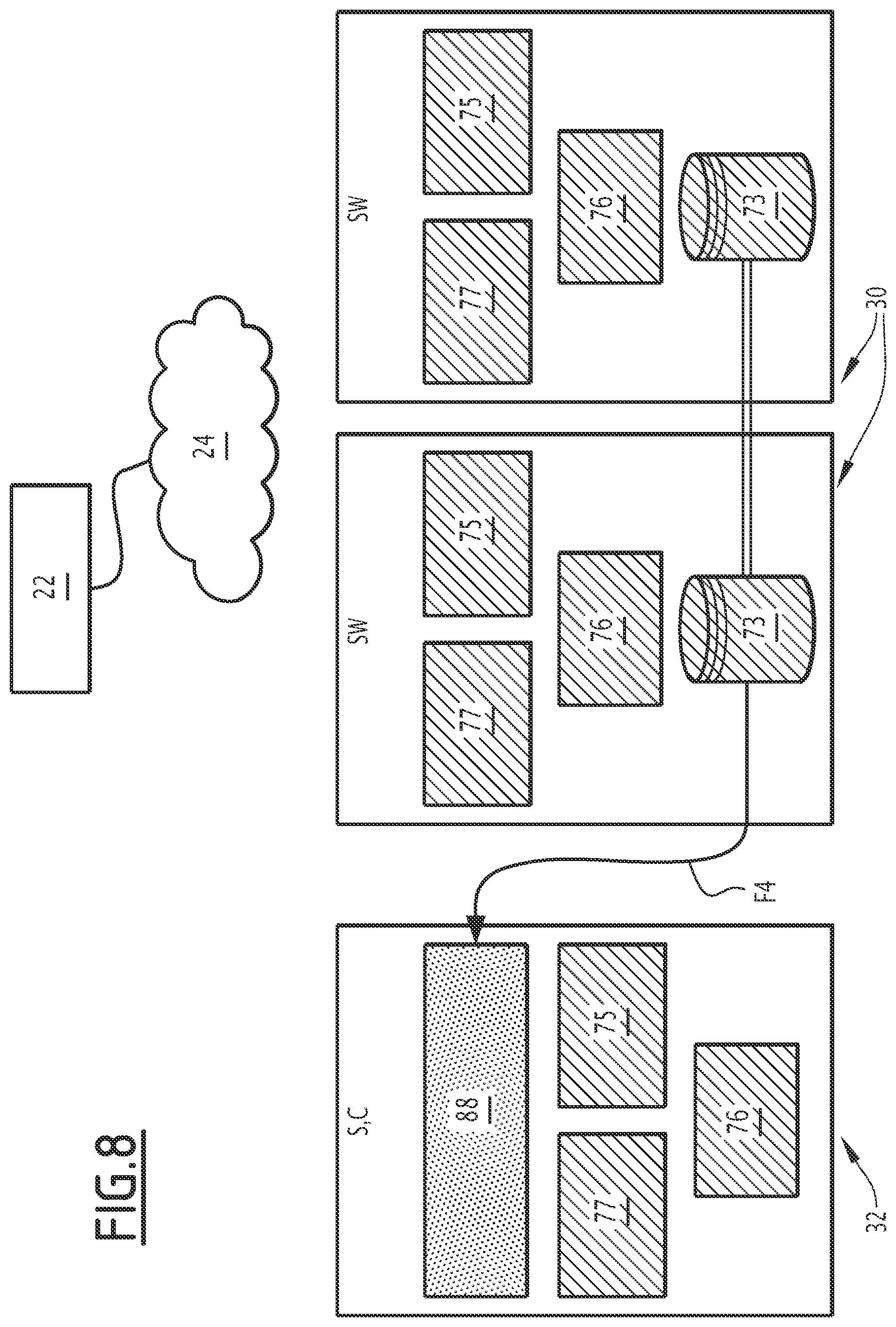 Patent US12120361 Figure 8 – Multimedia server intended to be installed on board an aircraft, electronic entertainment system comprising such a server, method for configuring software of such a server and associated computer program