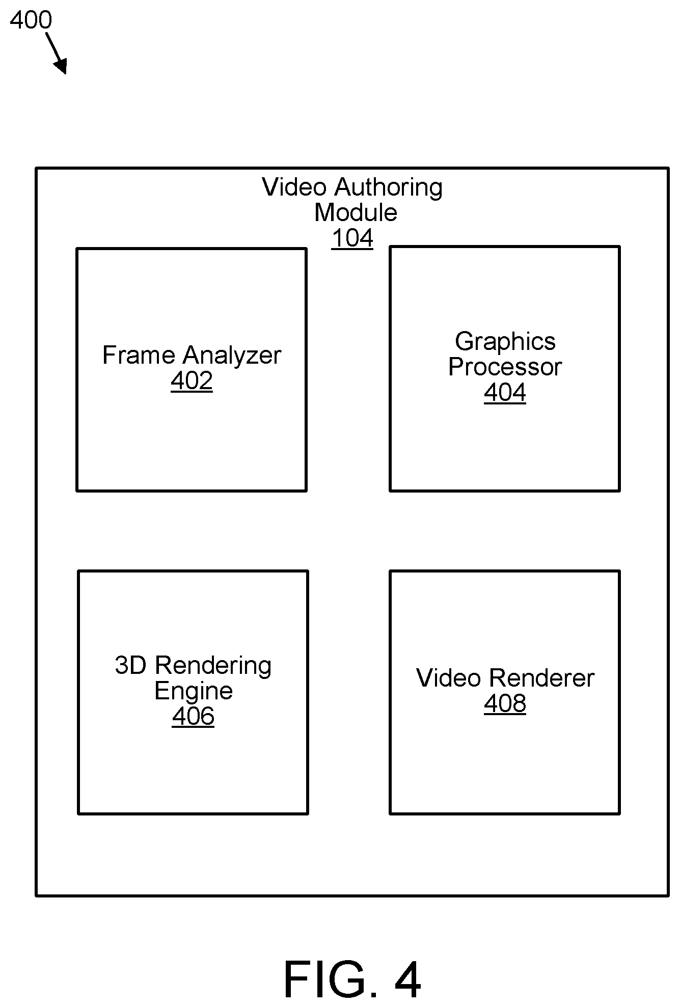 Patent US12120385 Figure 4 – Method, apparatus, and program product for authoring video content using stream embedded indicators