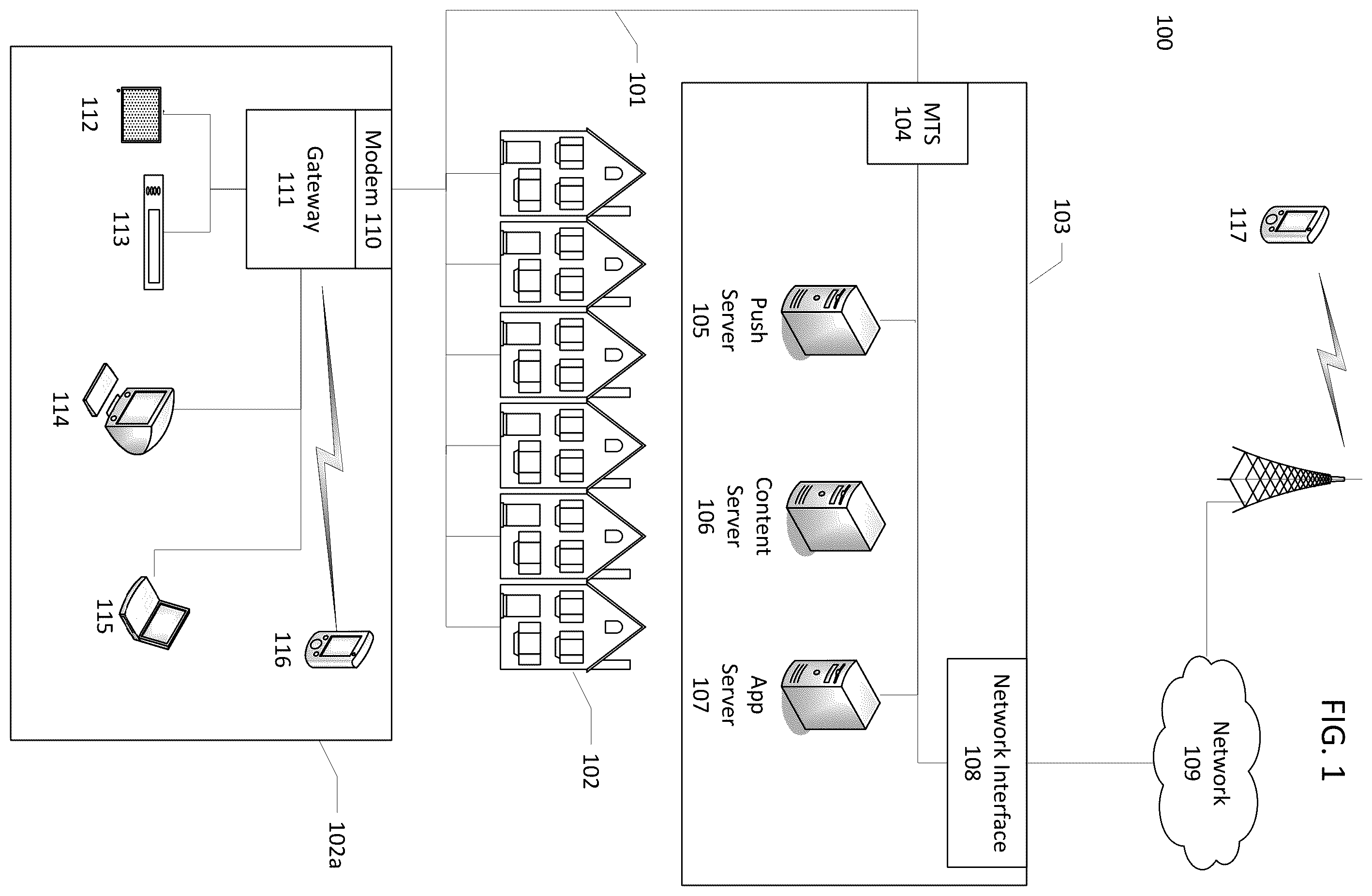 Patent US12120402 Figure 1 – Secondary media insertion systems, methods, and apparatuses