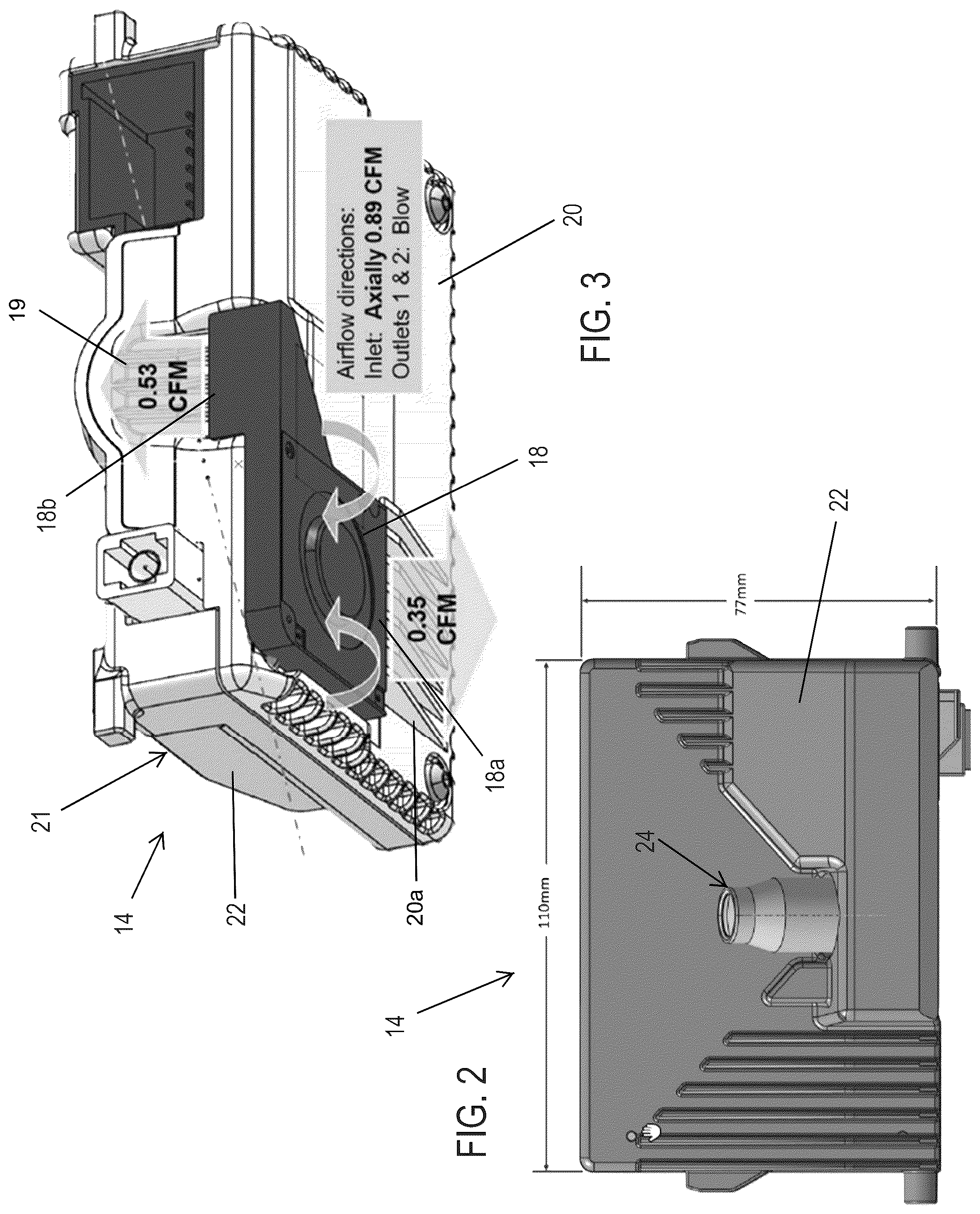 Patent US12120408 Figure 2 – Vehicular forward camera module with cooling fan and air duct