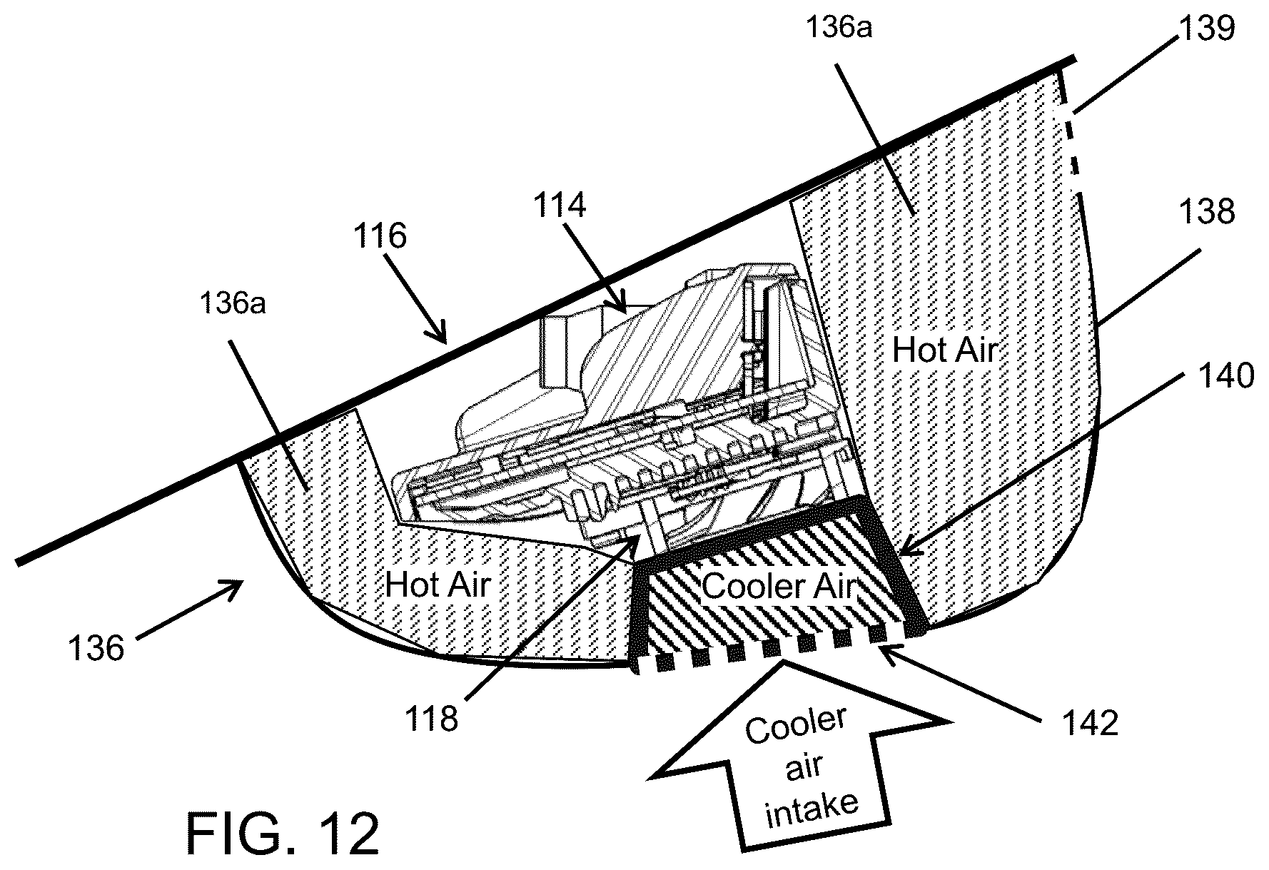 Patent US12120408 Figure 8 – Vehicular forward camera module with cooling fan and air duct