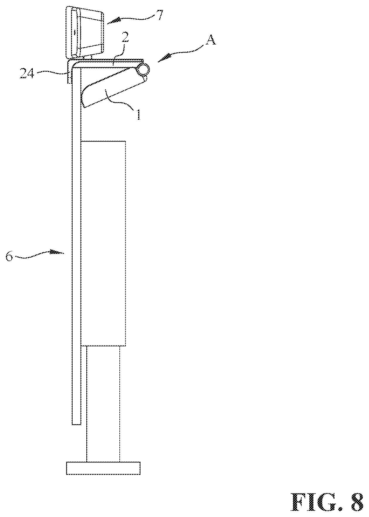 Patent US12120411 Figure 8 – Mount for webcam