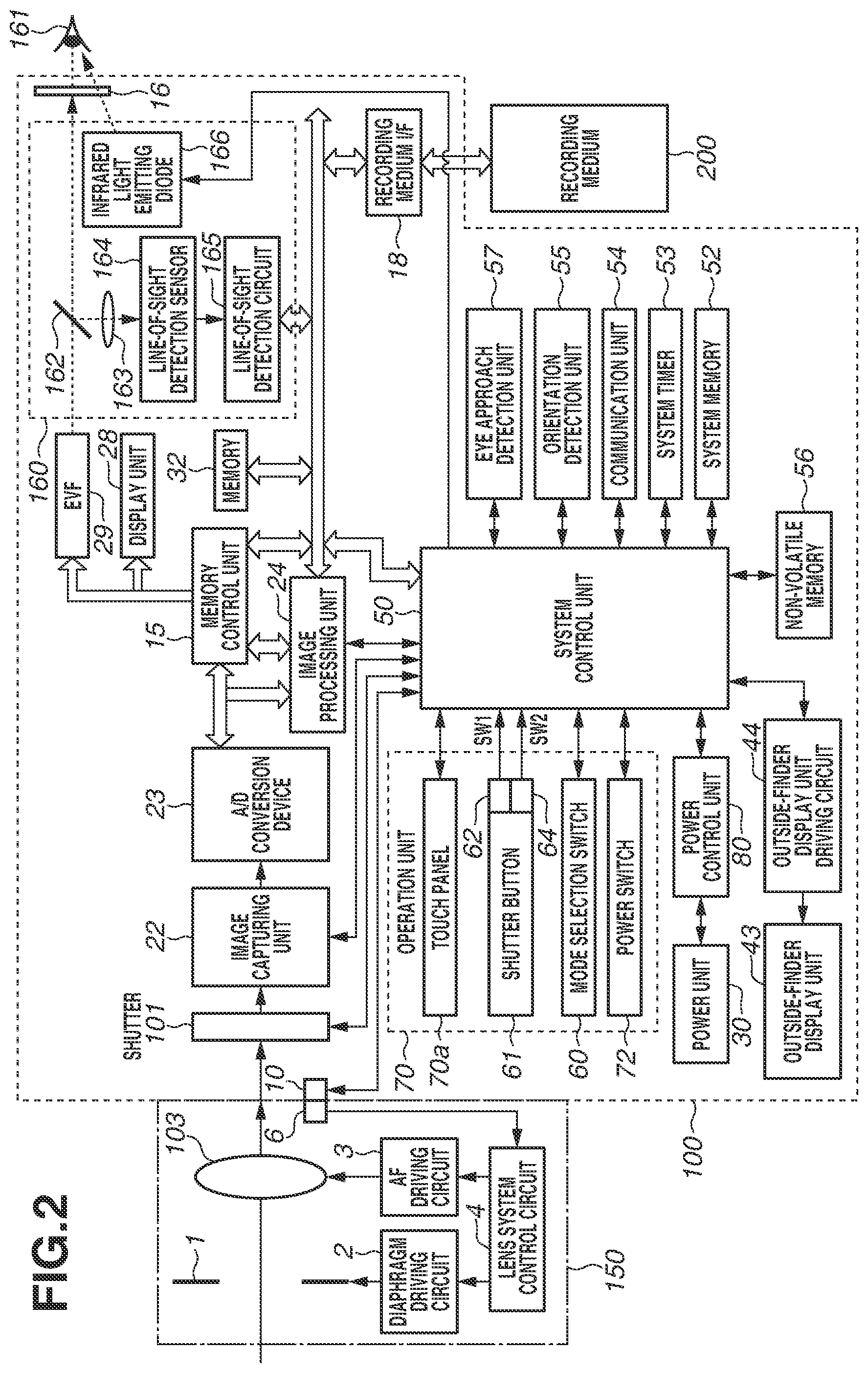 Patent US12120415 Figure 2 – Electronic device, control method thereof, and recording medium