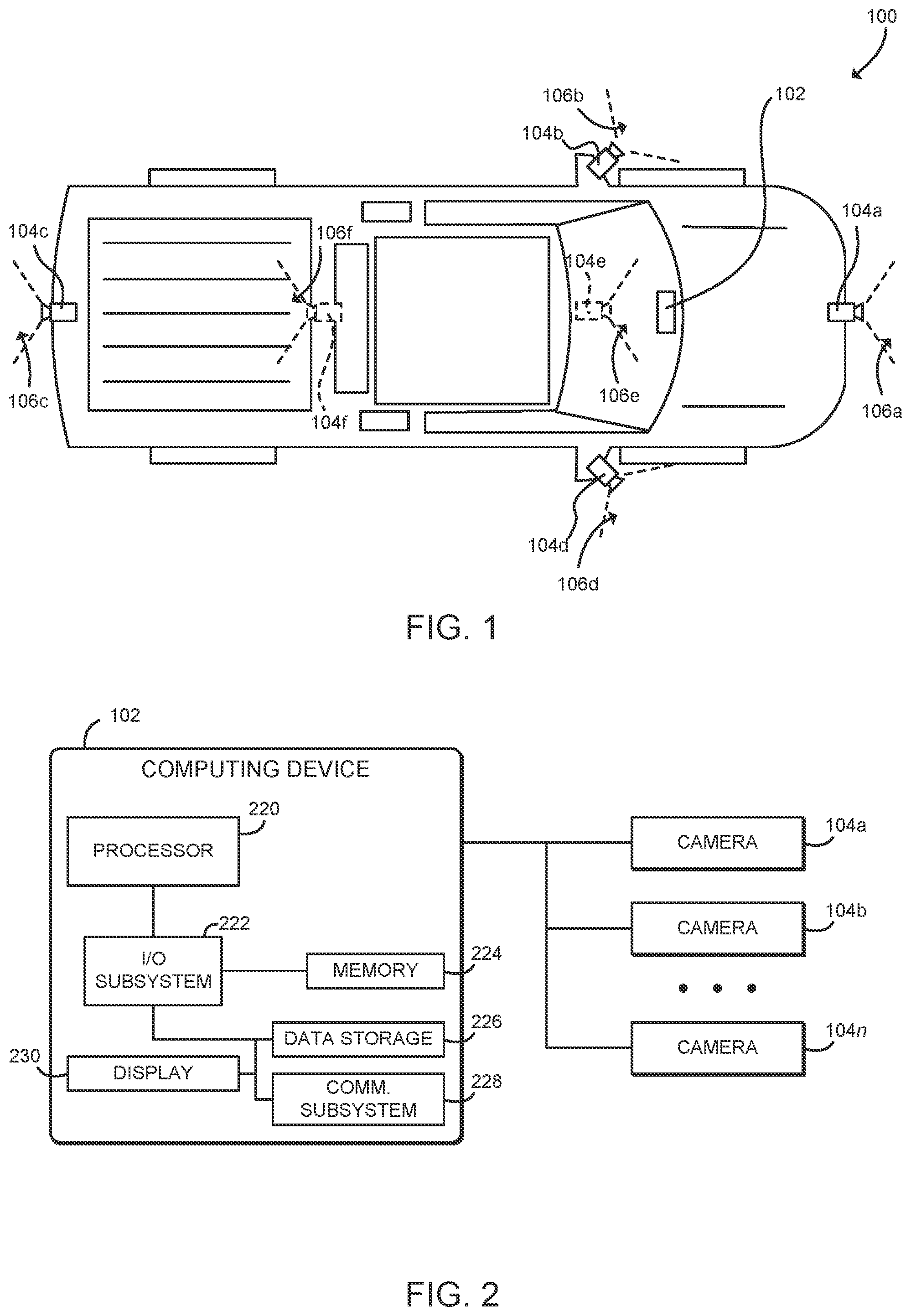 Patent US12120416 Figure 1 – Technologies for gesture control of camera view selection for vehicle computing devices