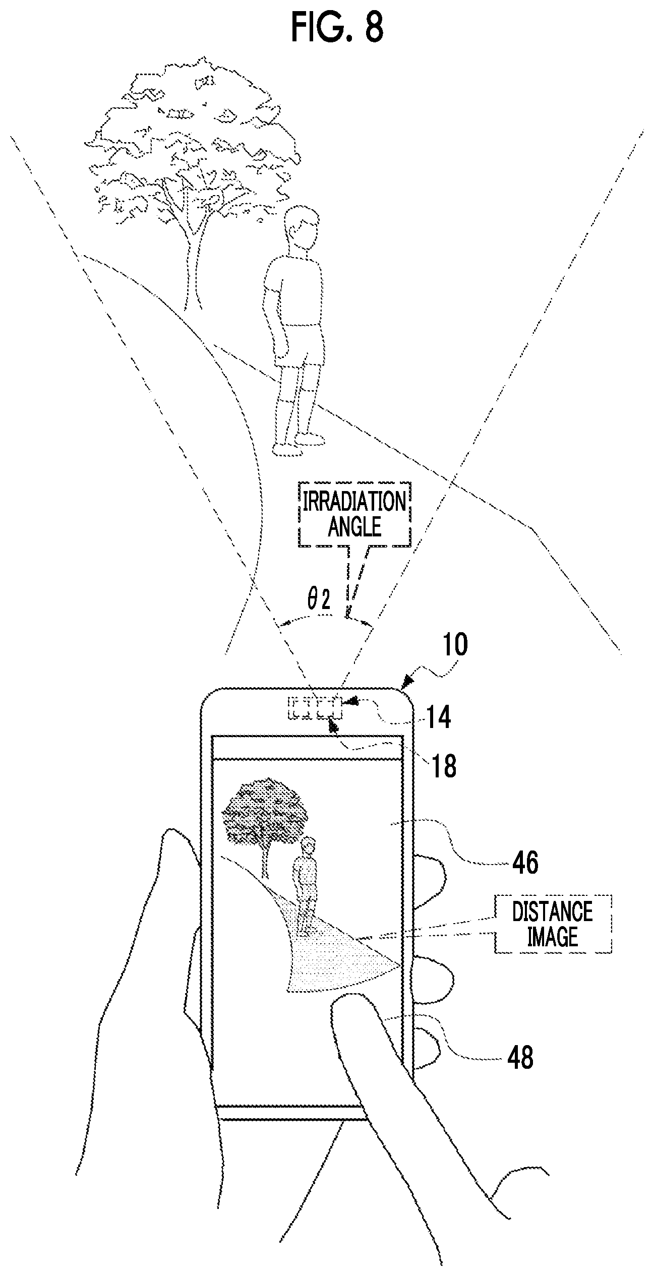 Patent US12120425 Figure 8 – Information processing device, imaging device, information processing method, and program