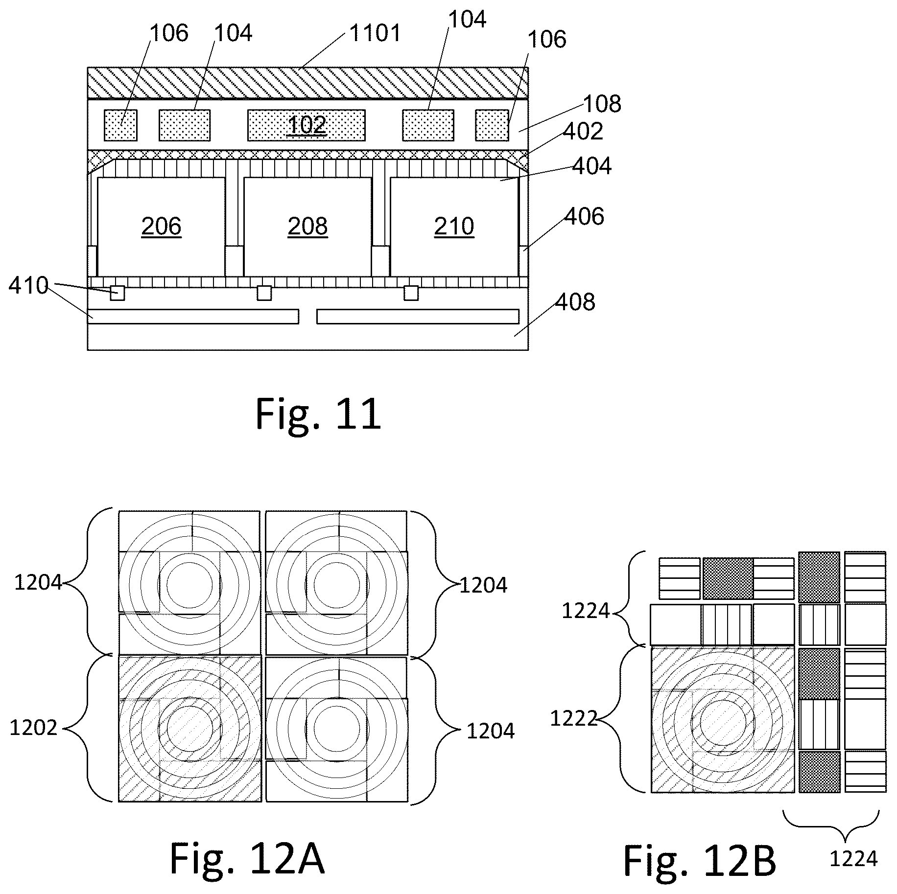 Patent US12120426 Figure 9 – Color CMOS image sensor with diffractive microlenses over subpixel photodiode arrays adapted for autofocus