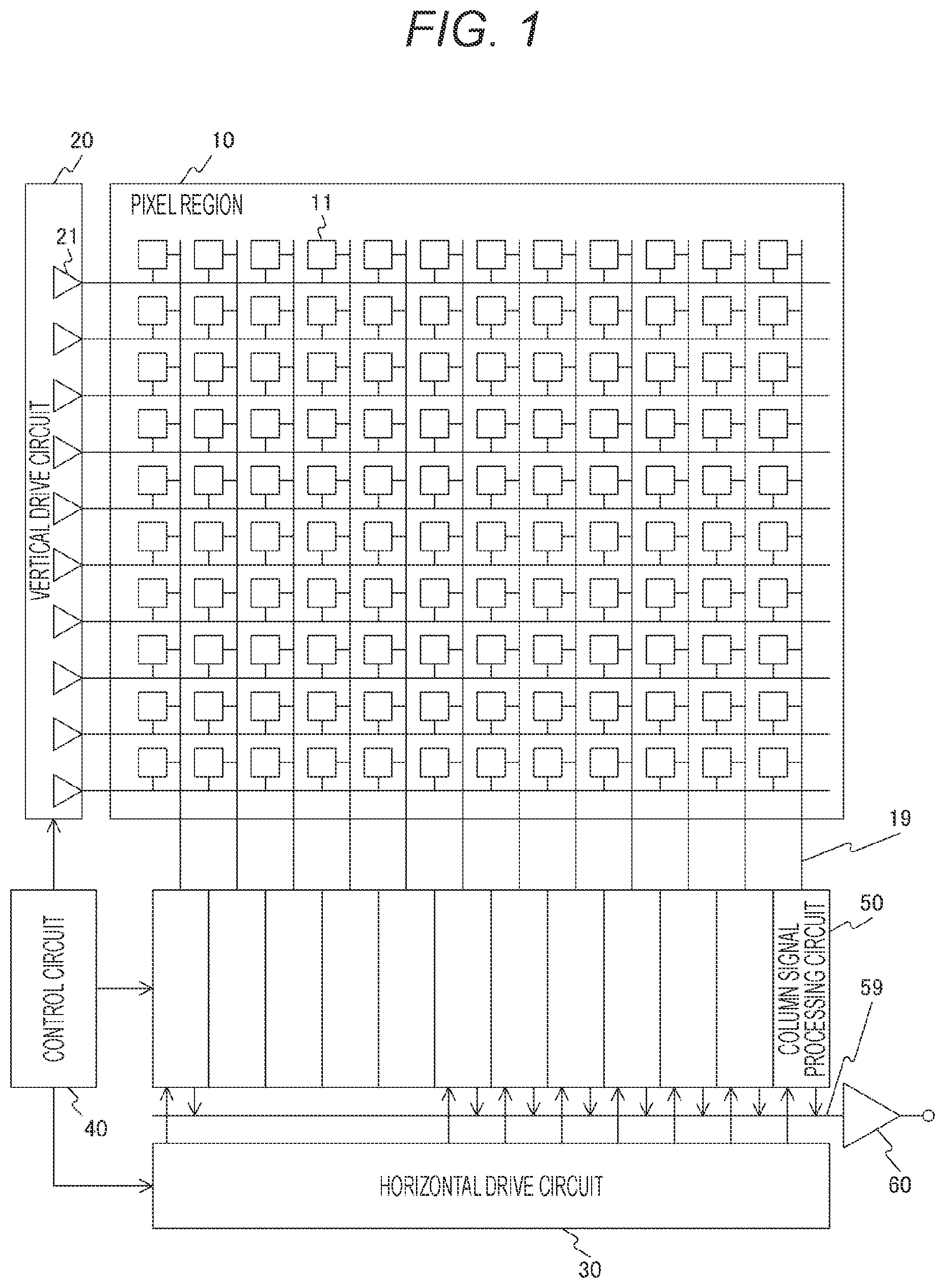 Patent US12120442 Figure 1 – Driver circuit and imaging device