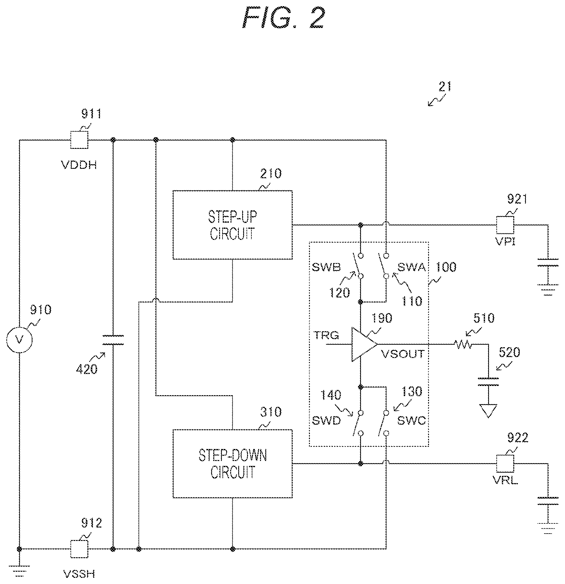 Patent US12120442 Figure 2 – Driver circuit and imaging device