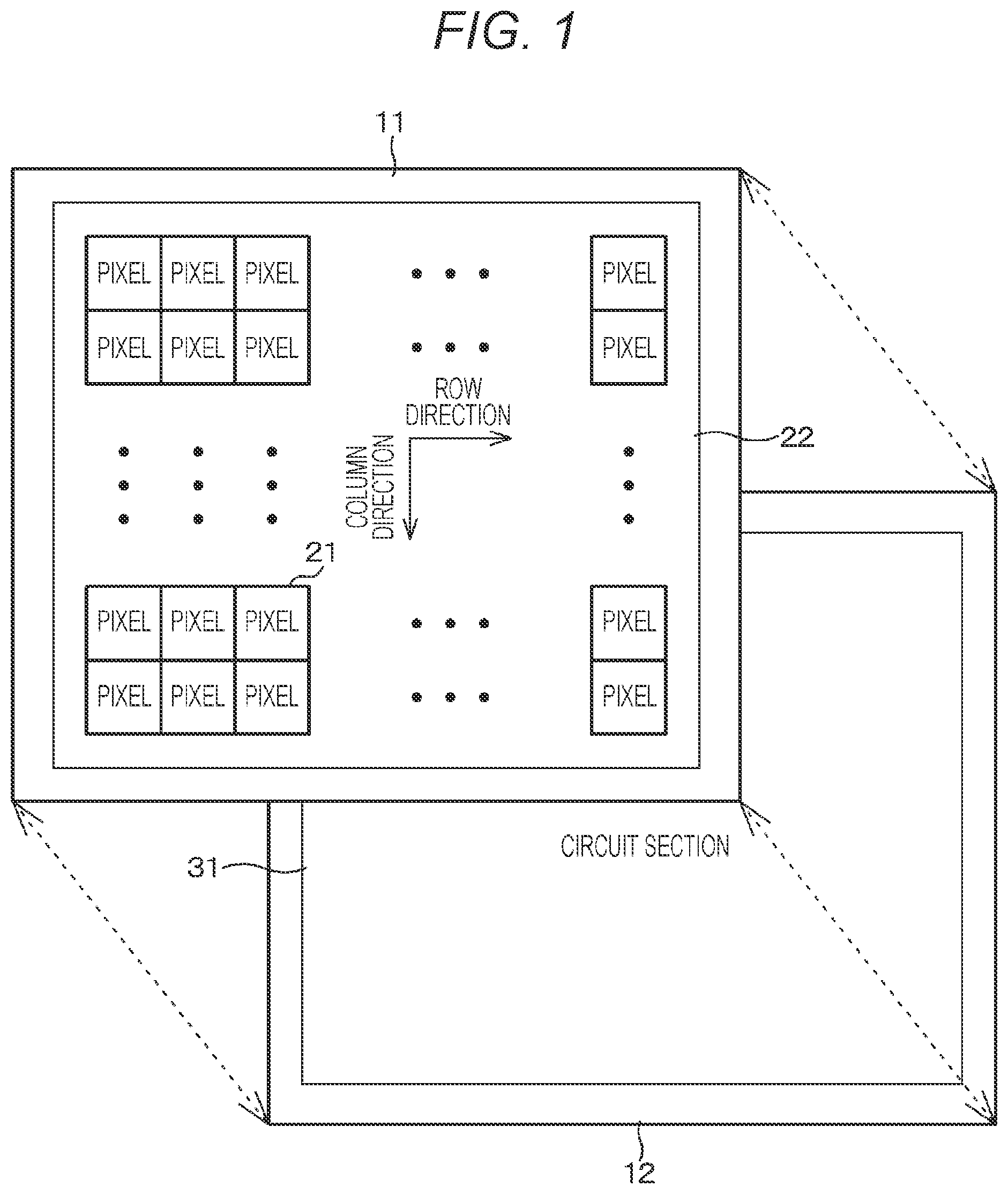 Patent US12120449 Figure 1 – Image capturing device and electronic apparatus with stacked chip structure