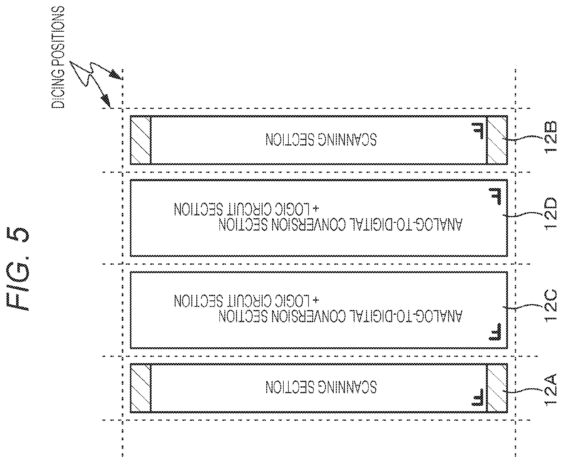 Patent US12120449 Figure 5 – Image capturing device and electronic apparatus with stacked chip structure