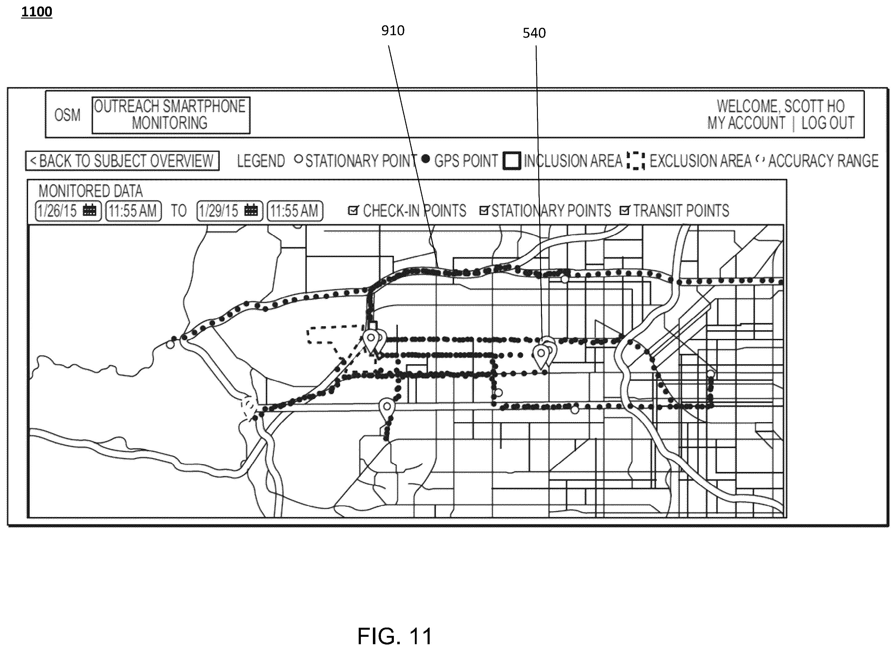 Patent US12120462 Figure 11 – Monitoring process