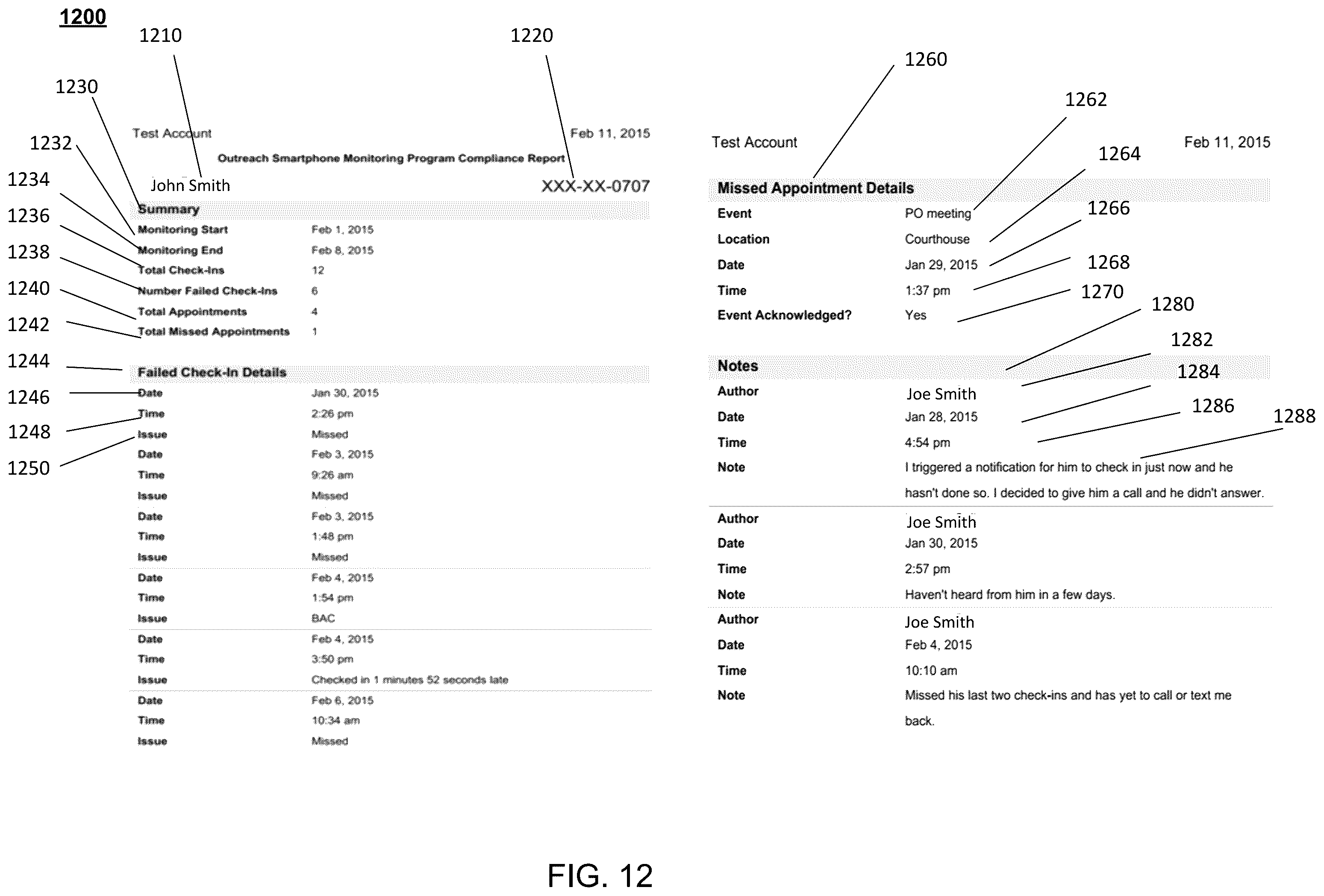 Patent US12120462 Figure 12 – Monitoring process