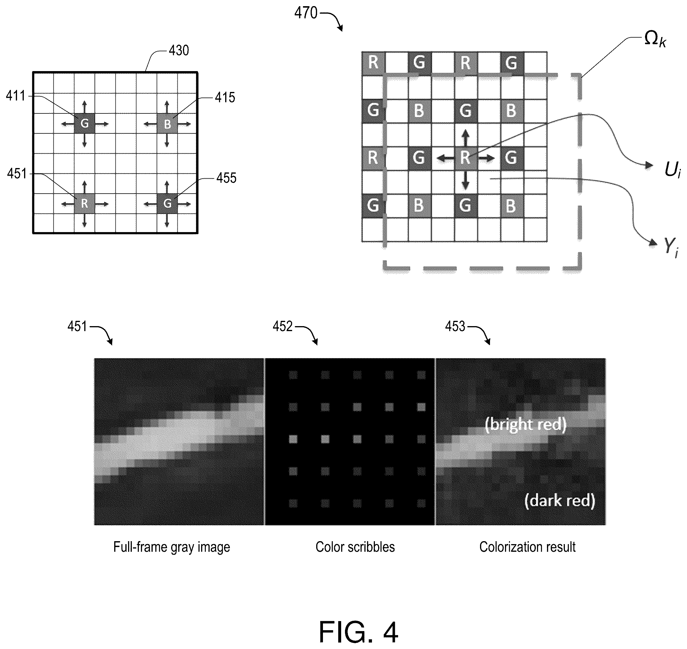 Patent US12120472 Figure 4 – High sensitivity color image generation using hybrid sensor