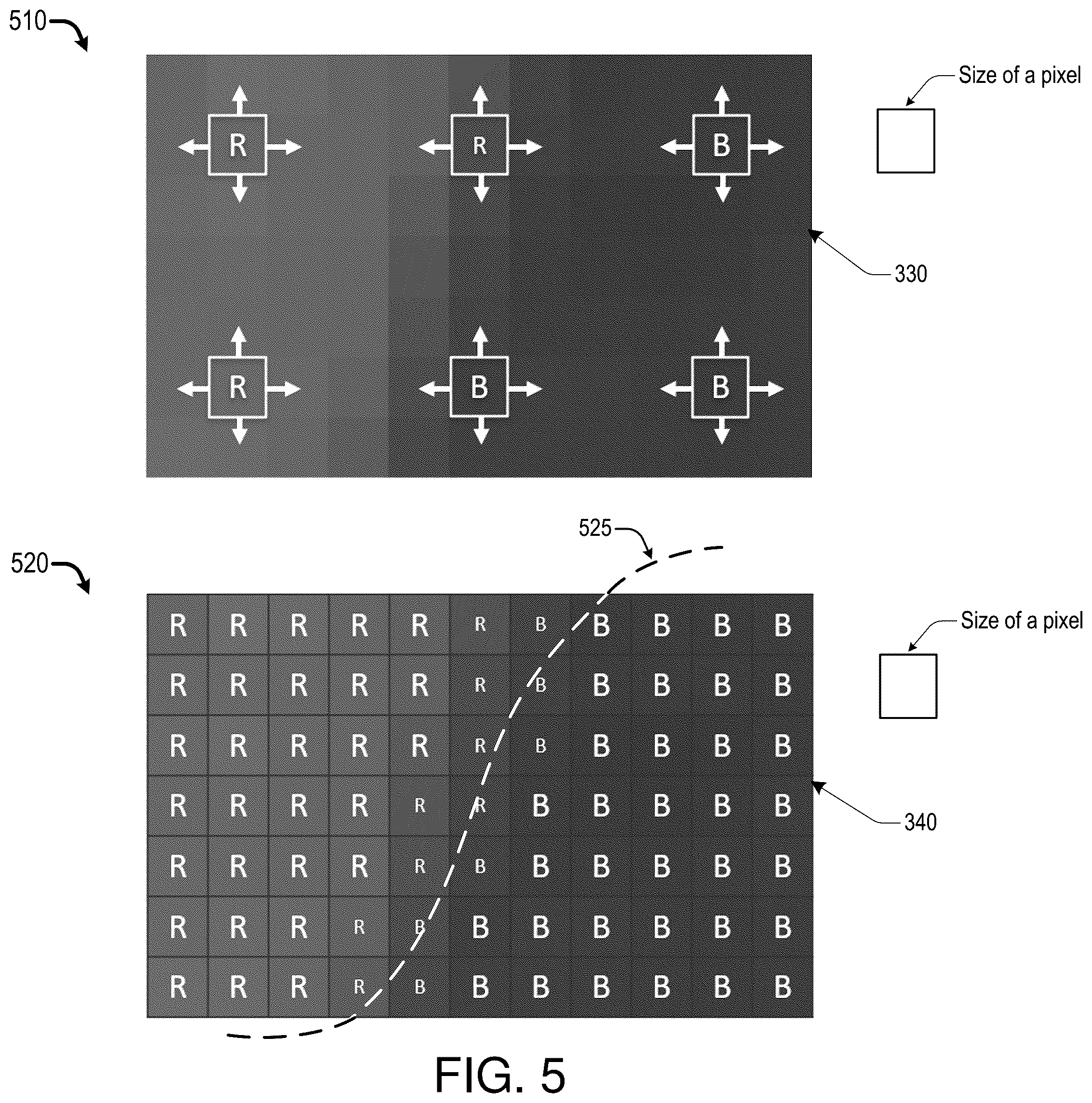 Patent US12120472 Figure 5 – High sensitivity color image generation using hybrid sensor