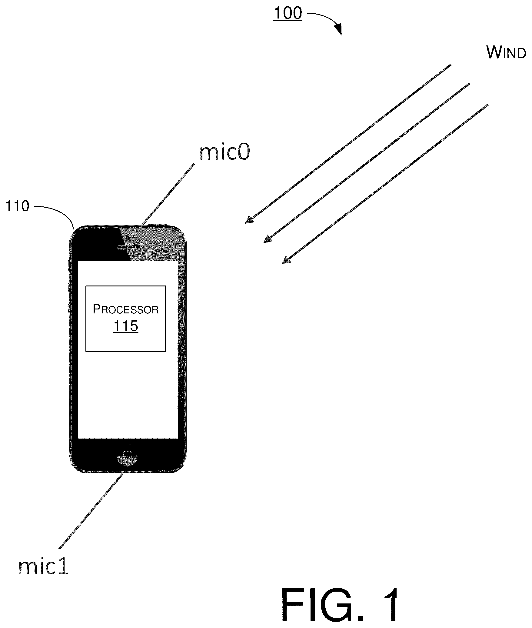 Patent US12120492 — Non-coherent noise reduction for audio enhancement on mobile device — Figure 1