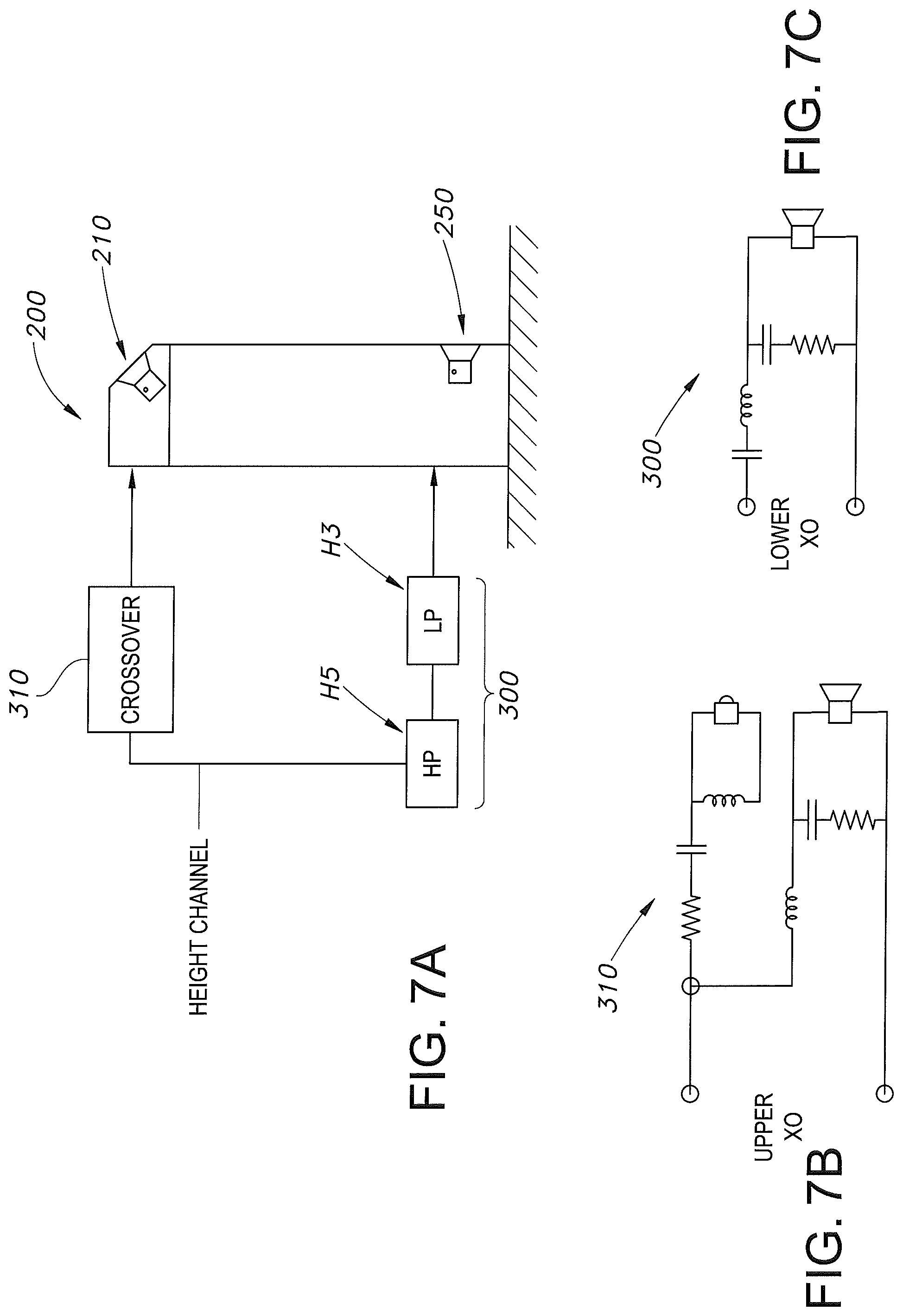 Patent US12120494 Figure 8 – Loudspeaker system with overhead sound image generating (e.g., ATMOS™) elevation module and method and apparatus for direct signal cancellation