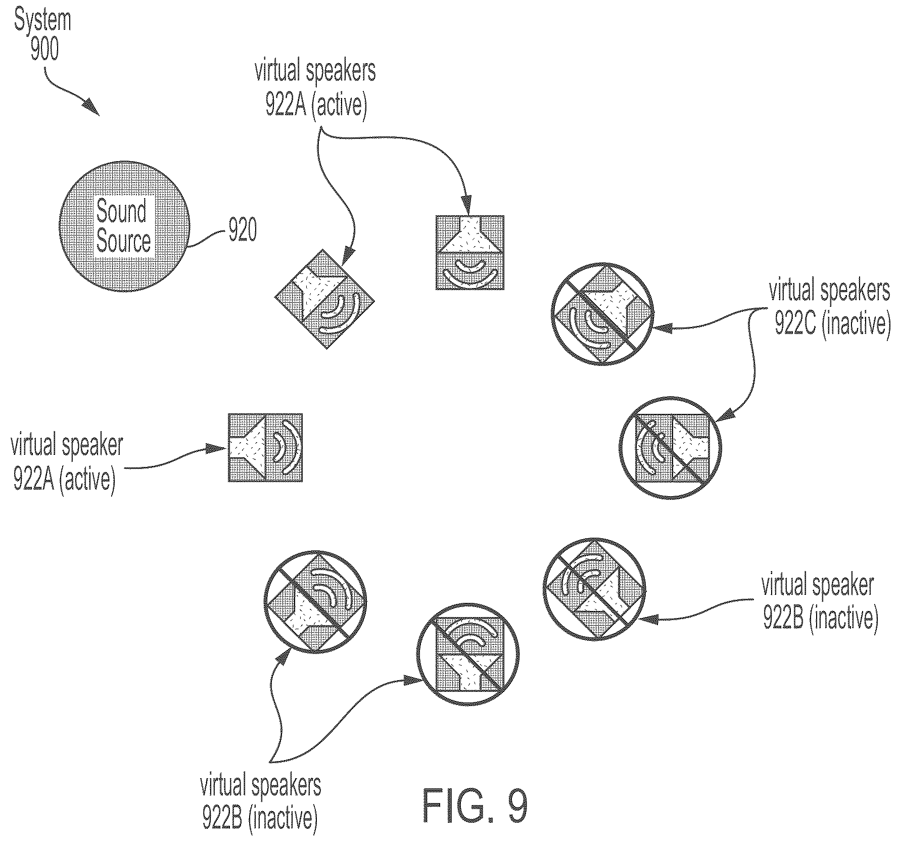 Patent US12120499 Figure 13 – Efficient rendering of virtual soundfields