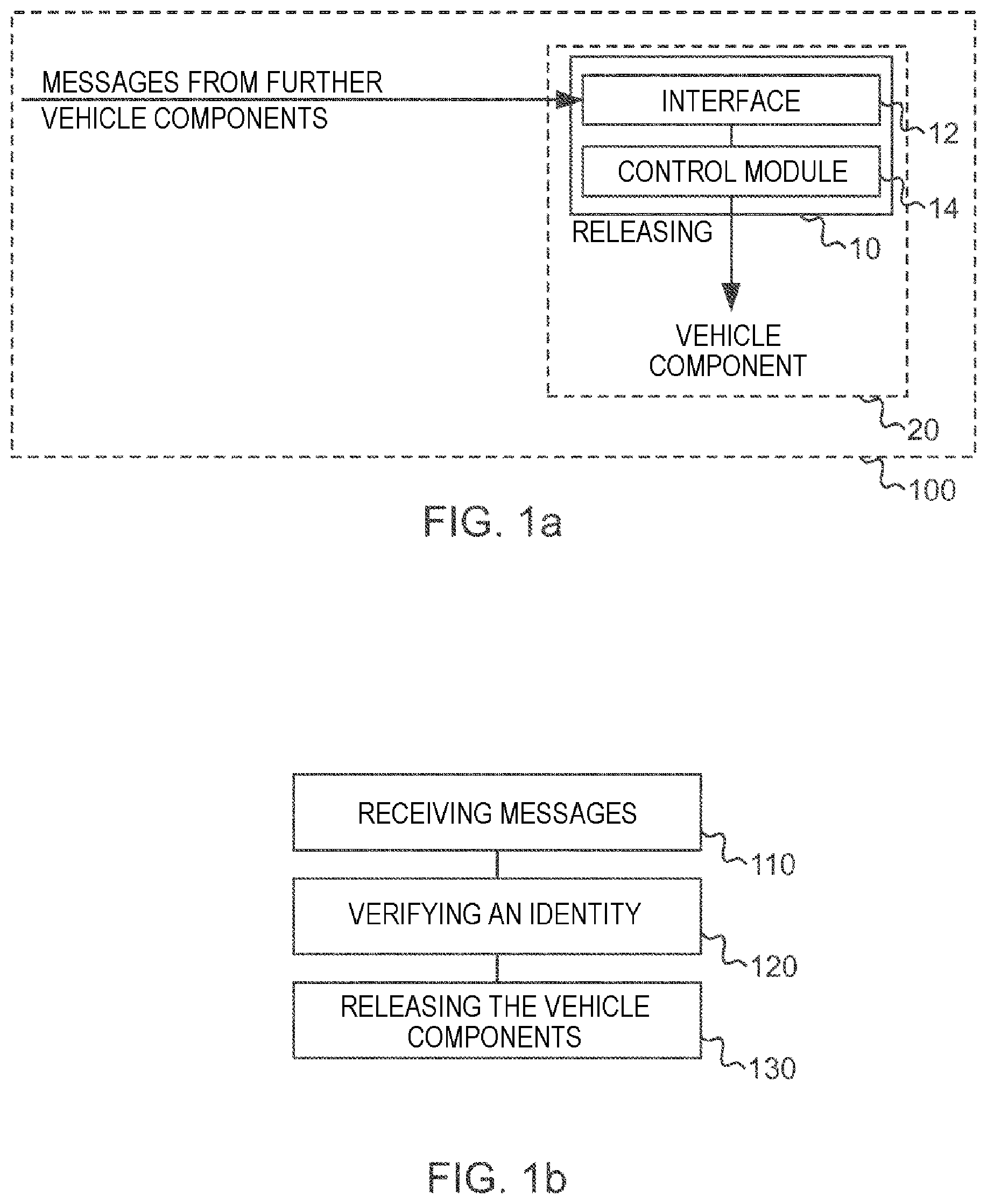 Patent US12120506 Figure 1 – Devices, methods, and computer program for releasing transportation vehicle components, and vehicle-to-vehicle communication module
