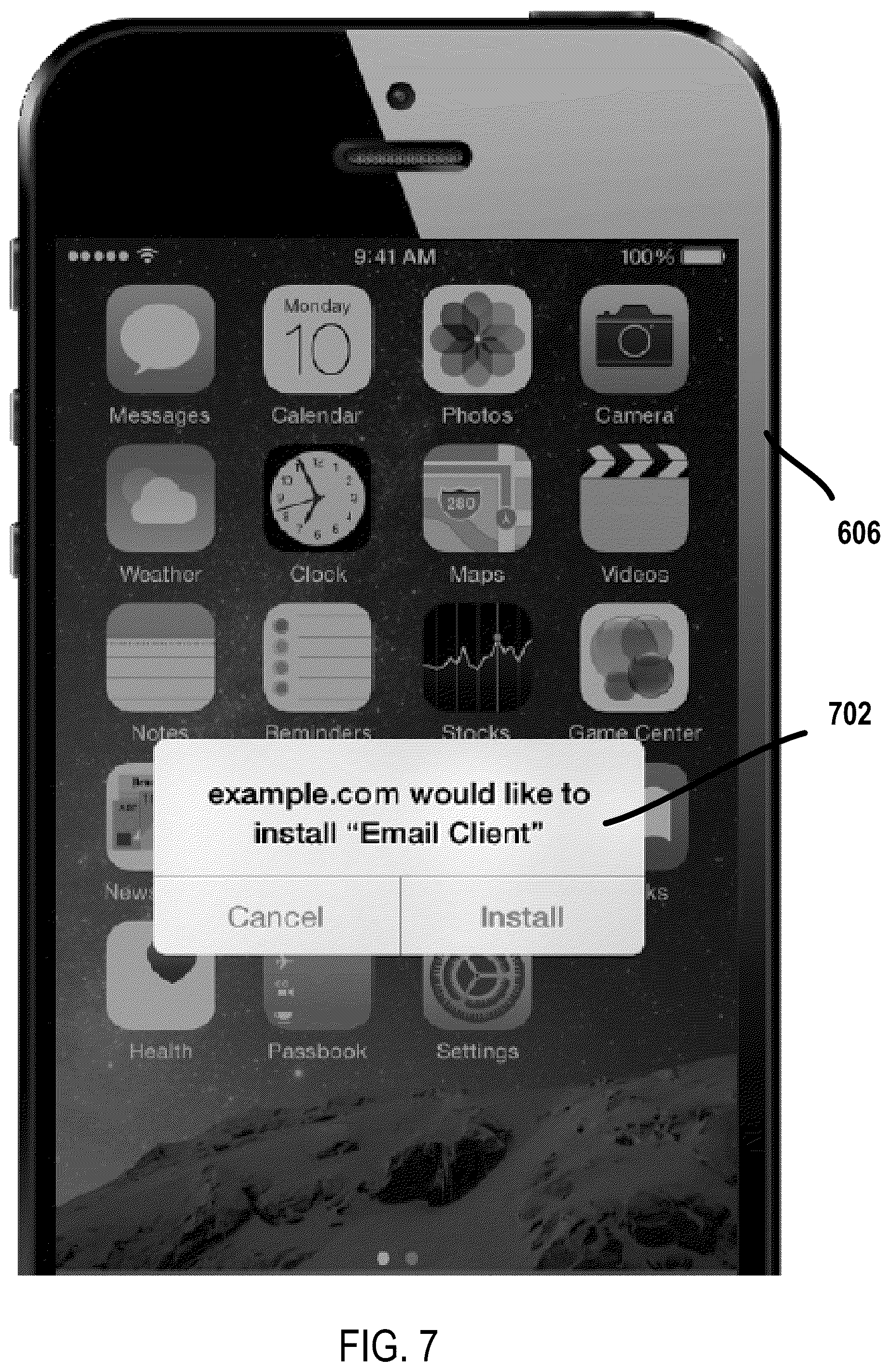 Patent US12120519 Figure 7 – Determining a security state based on communication with an authenticity server