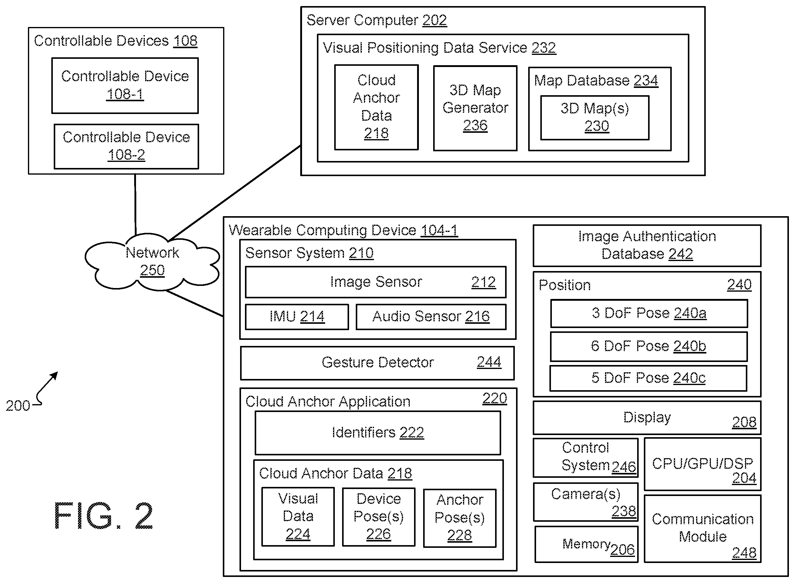Patent US12120521 Figure 2 – Leveraging cloud anchors in authentication