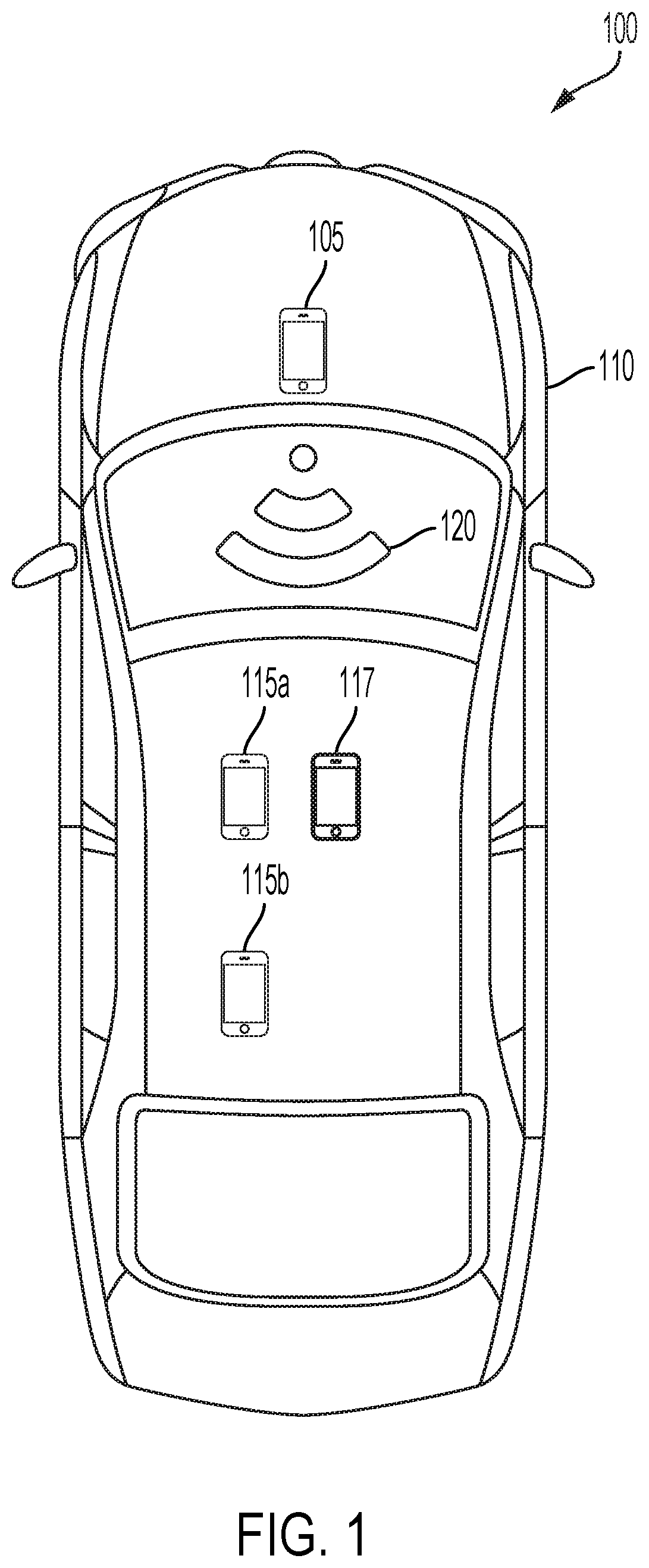 Patent US12120526 Figure 1 – Methods and systems for detecting and reporting non-approved mobile devices in a secure zone