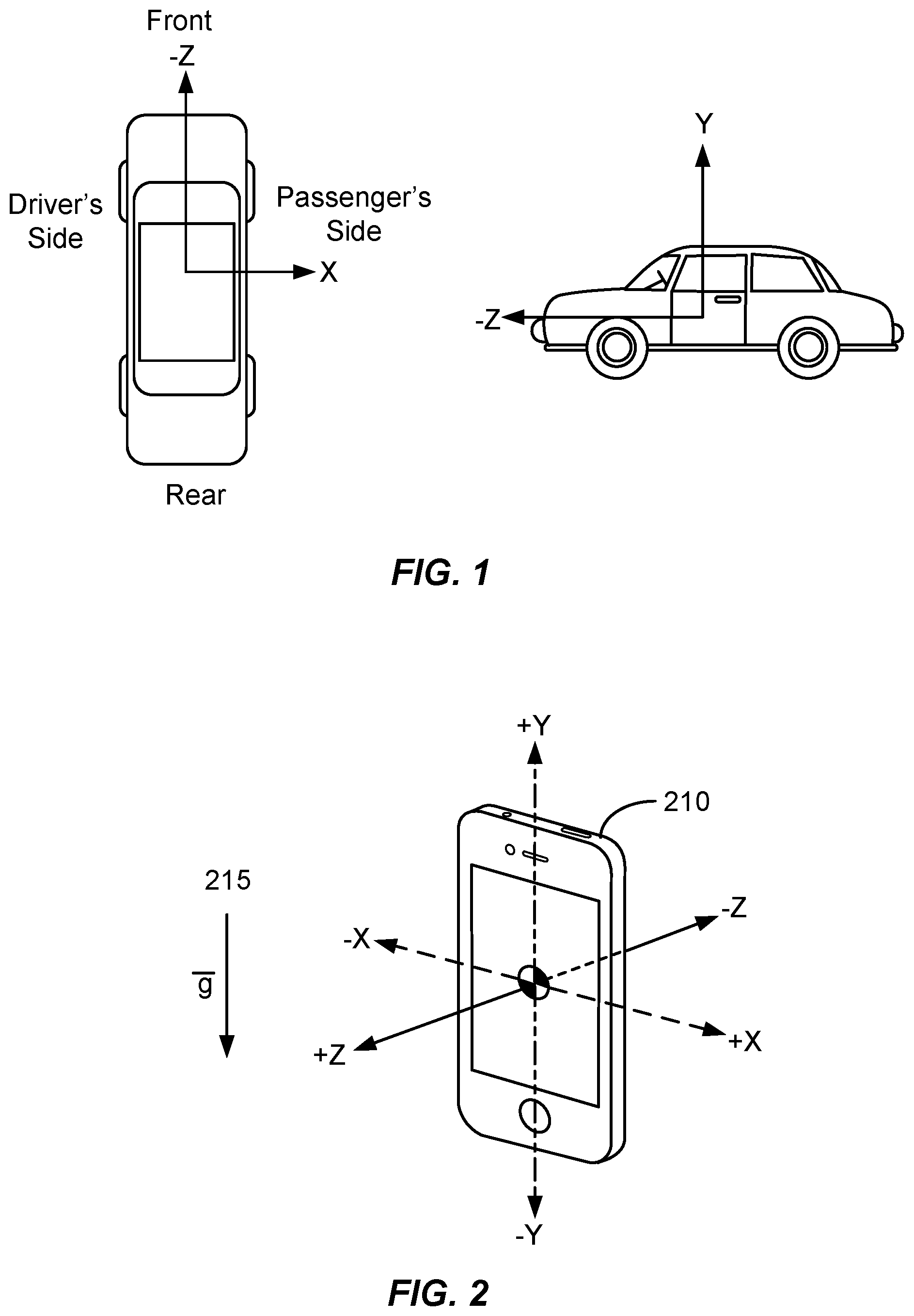 Patent US12120579 — Methods and systems for orienting a mobile device to a vehicle's reference frame — Figure 1