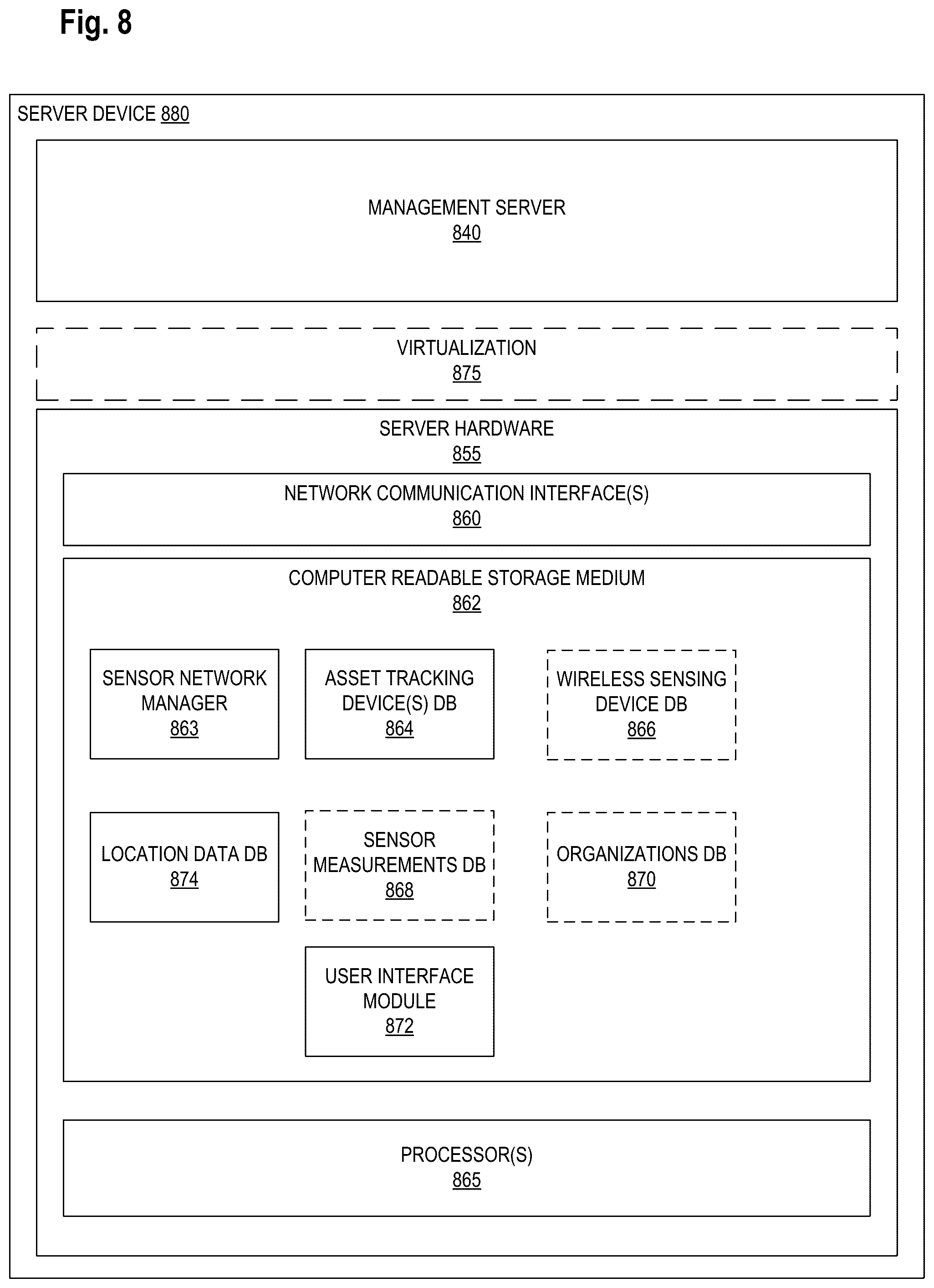 Patent US12120581 Figure 8 – Reaching an asset tracking device on demand